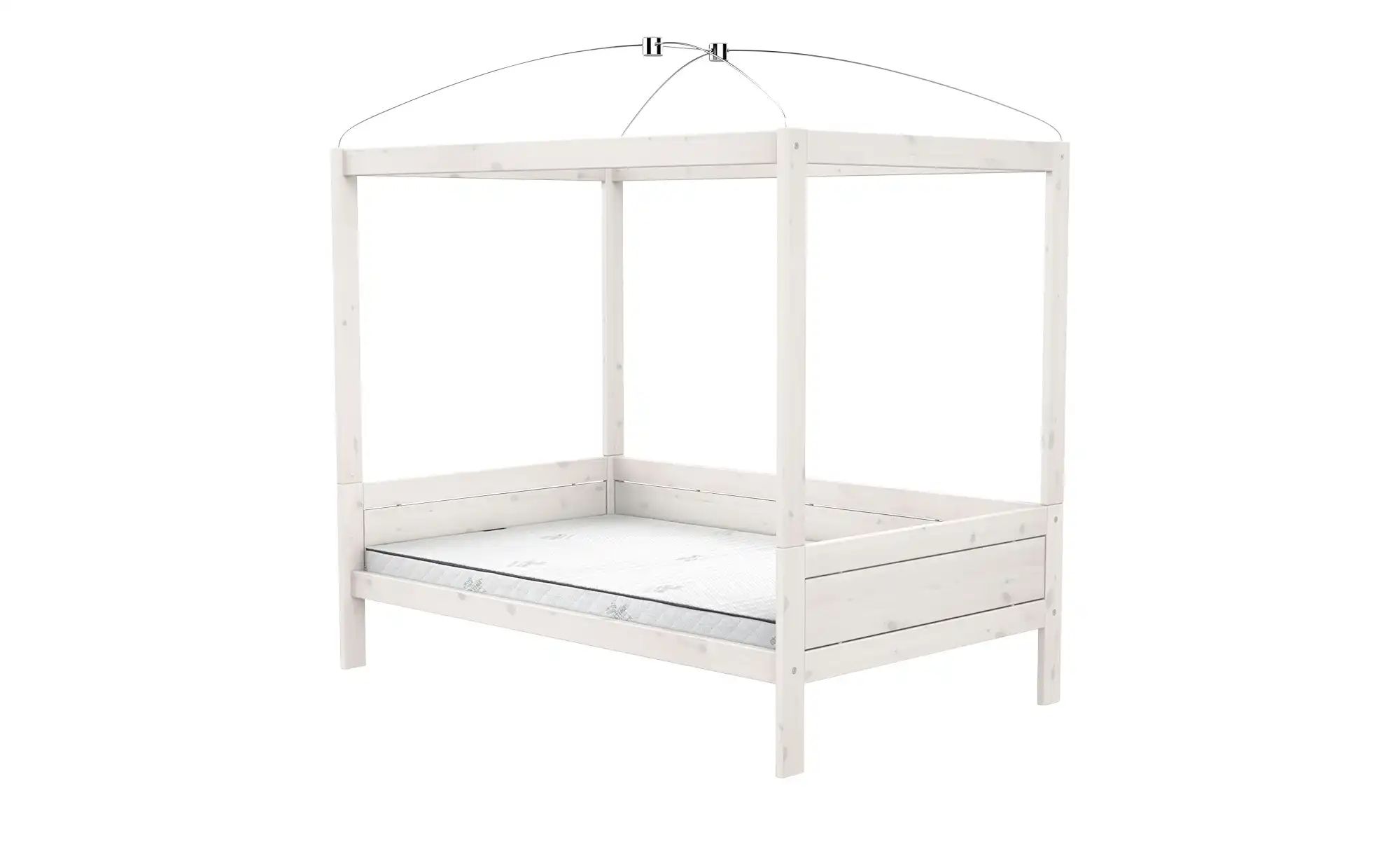 Thumbnail - Lifetime Himmelbett 120cm  Basis ¦ weiß ¦ Maße (cm): B: 207 H: 210 T: 132.0 Betten > Bettgestelle - Höffner
