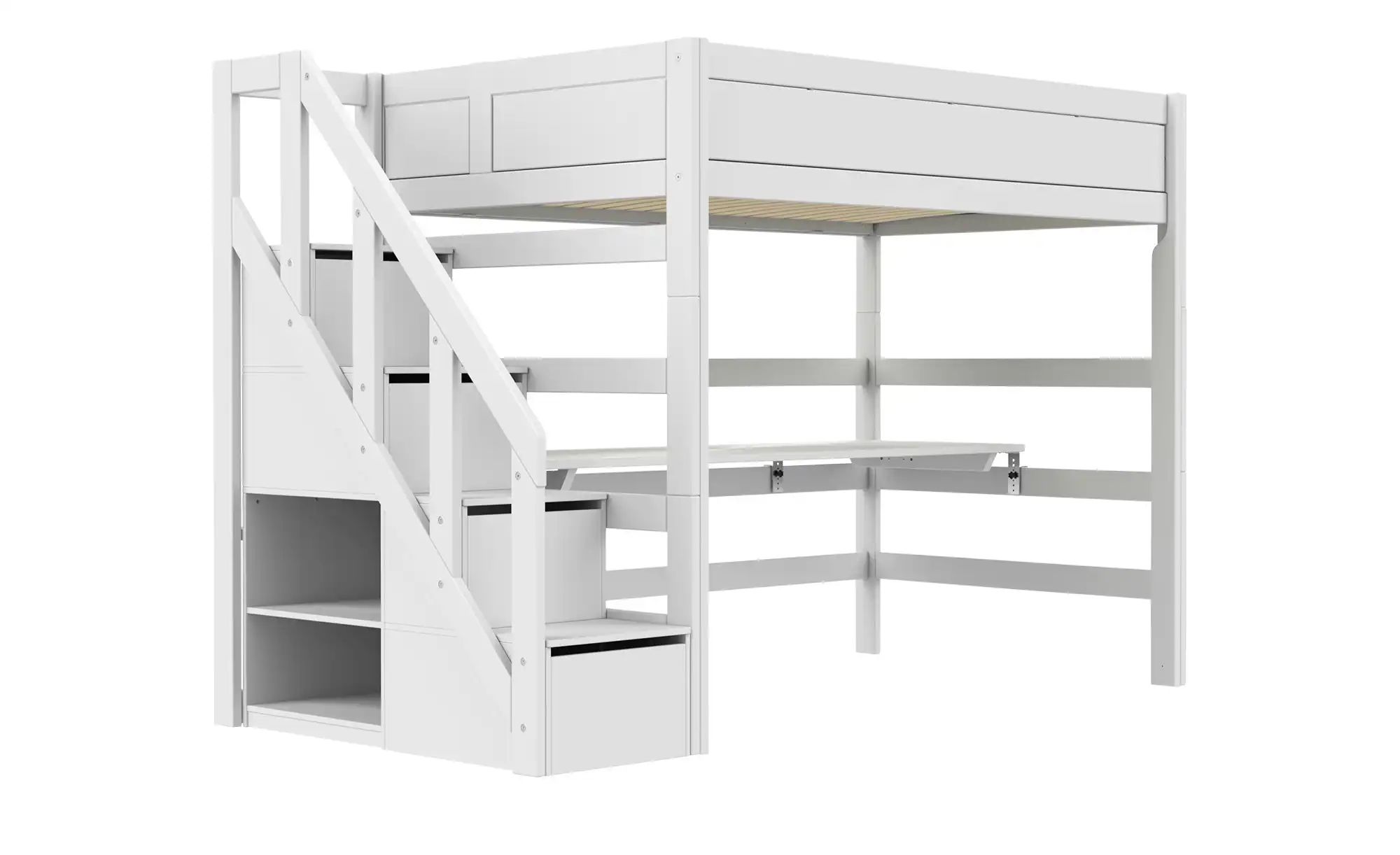 Lifetime Hochbett mit Treppe  Original ¦ weiß ¦ Maße (cm): B: 257 H: 177 T: günstig online kaufen