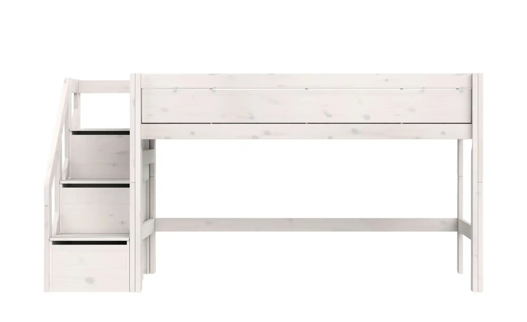 Lifetime halbhohes Bett mit Treppe 120cm  Original ¦ weiß ¦ Maße (cm): B: 2 günstig online kaufen