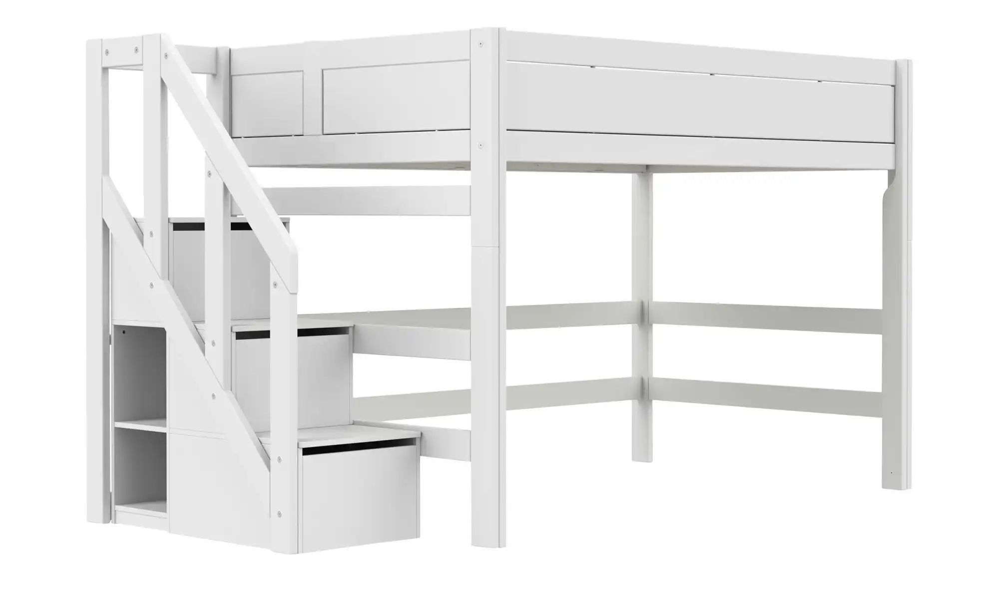 Lifetime Mittelhochbett mit Treppe  Original ¦ weiß ¦ Maße (cm): B: 257 H: günstig online kaufen
