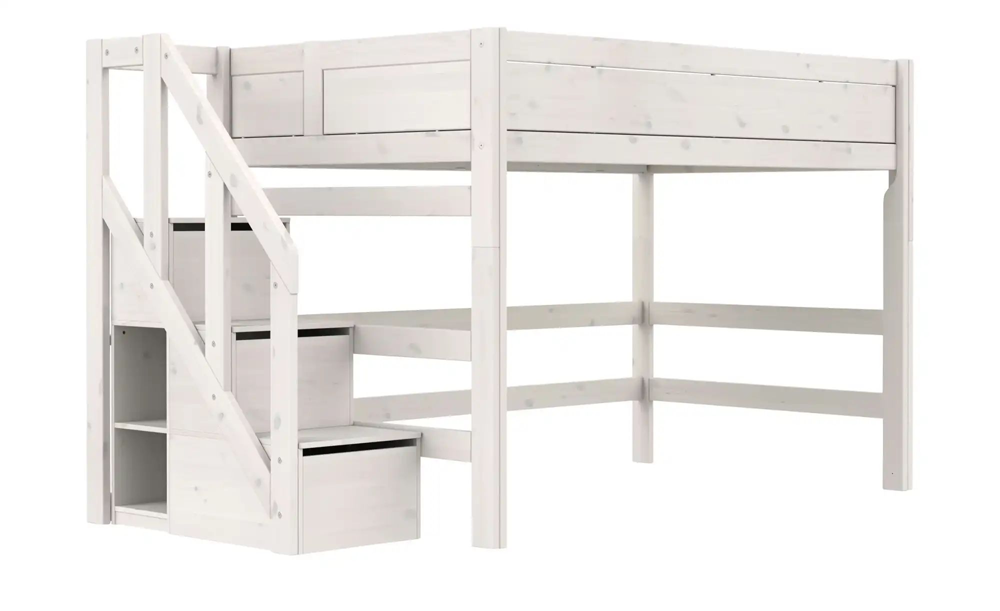 Lifetime Mittelhochbett mit Treppe  Original ¦ weiß ¦ Maße (cm): B: 257 H: günstig online kaufen