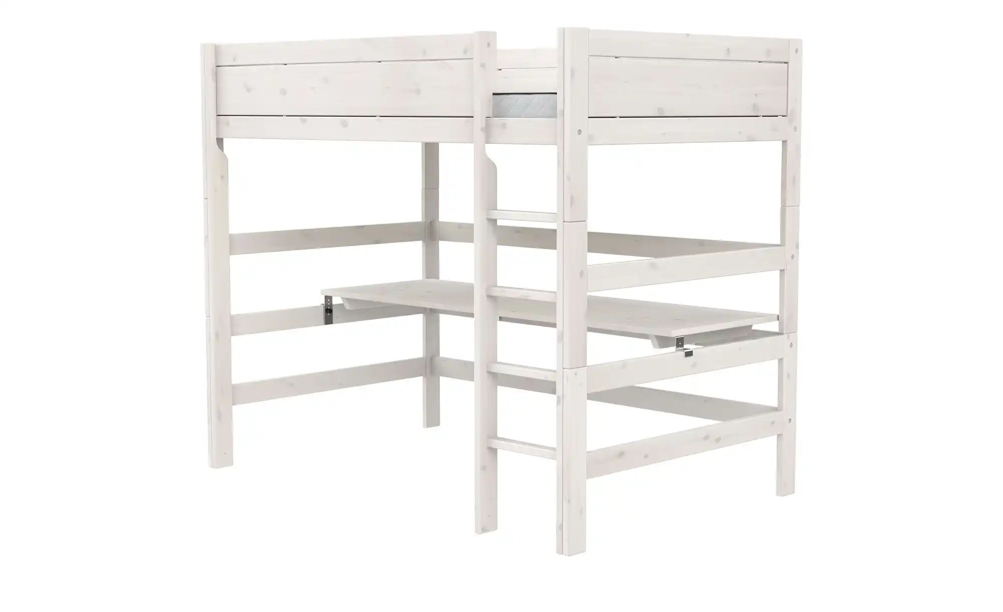 Lifetime Hochbett mit Leiter und Schreibtisch 120cm  Basis ¦ weiß ¦ Maße (c günstig online kaufen