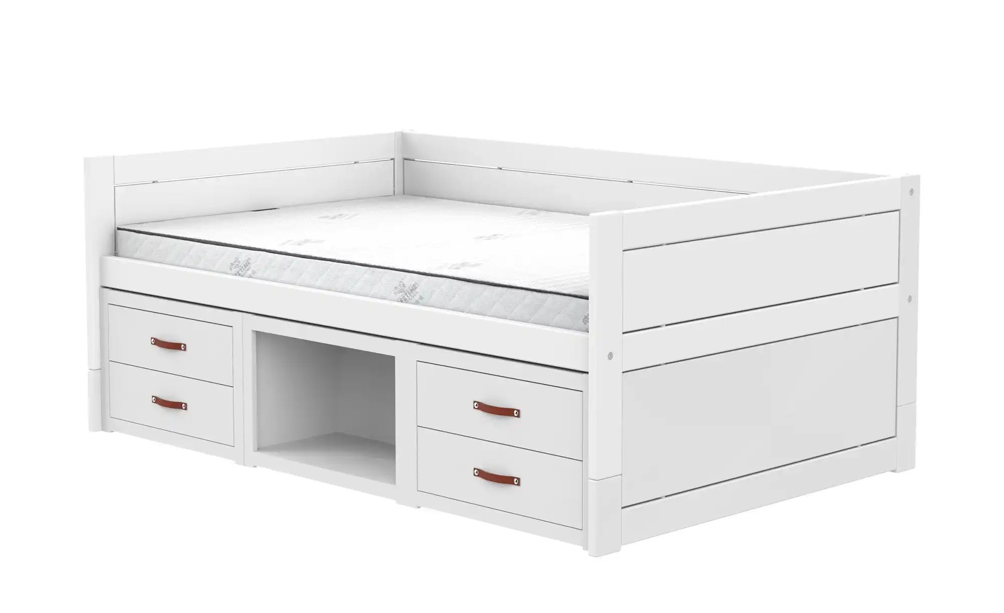 Thumbnail - Lifetime Kojenbett mit Regal 120cm Basis ¦ weiß ¦ Maße (cm): B: 207 H: 83 T: 132.0 Betten > Bettgestelle - Höffner