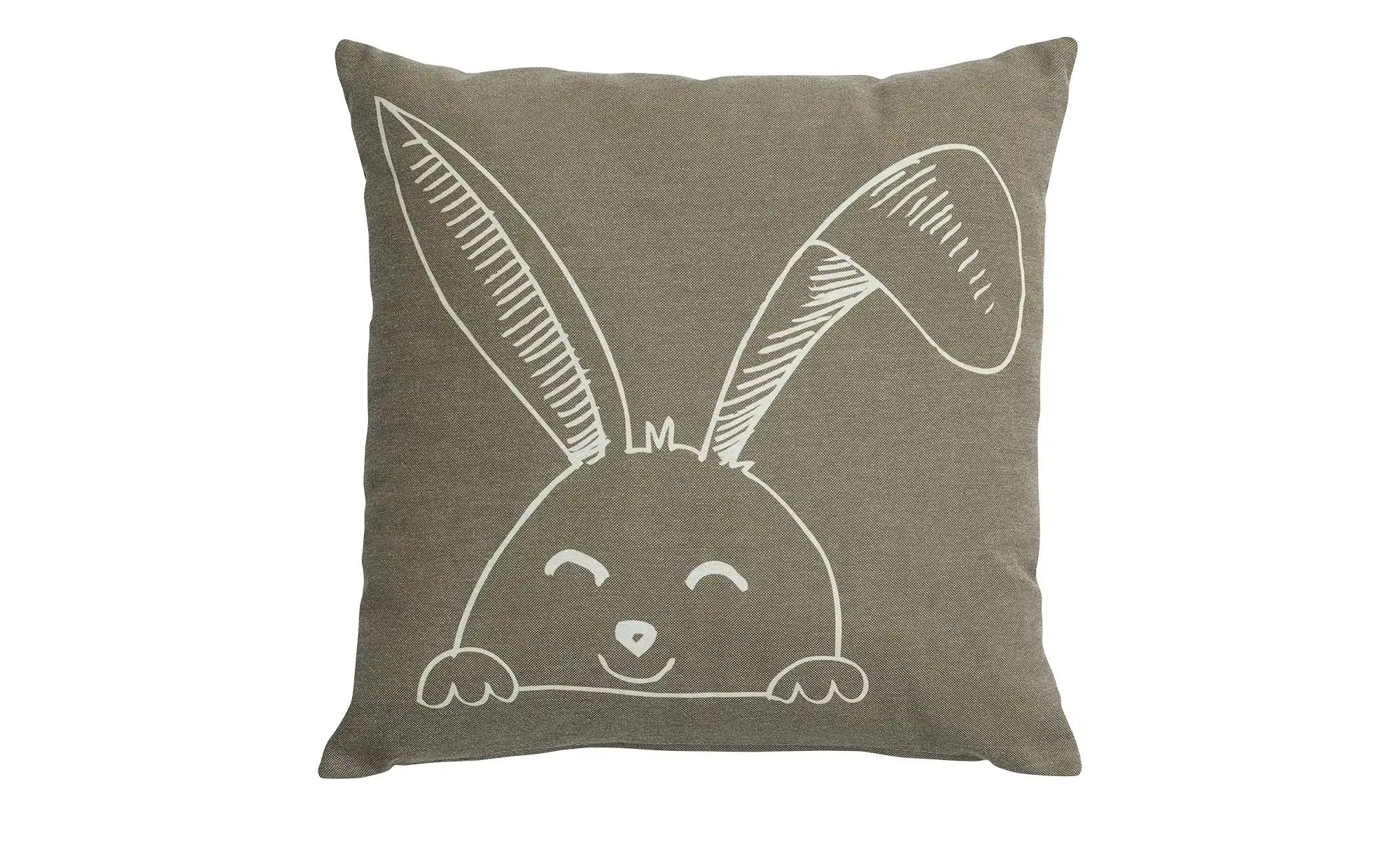 Lifetime Quadratisches Kissen  Happy Rabbit ¦ braun ¦ Maße (cm): H: 45 Deko günstig online kaufen