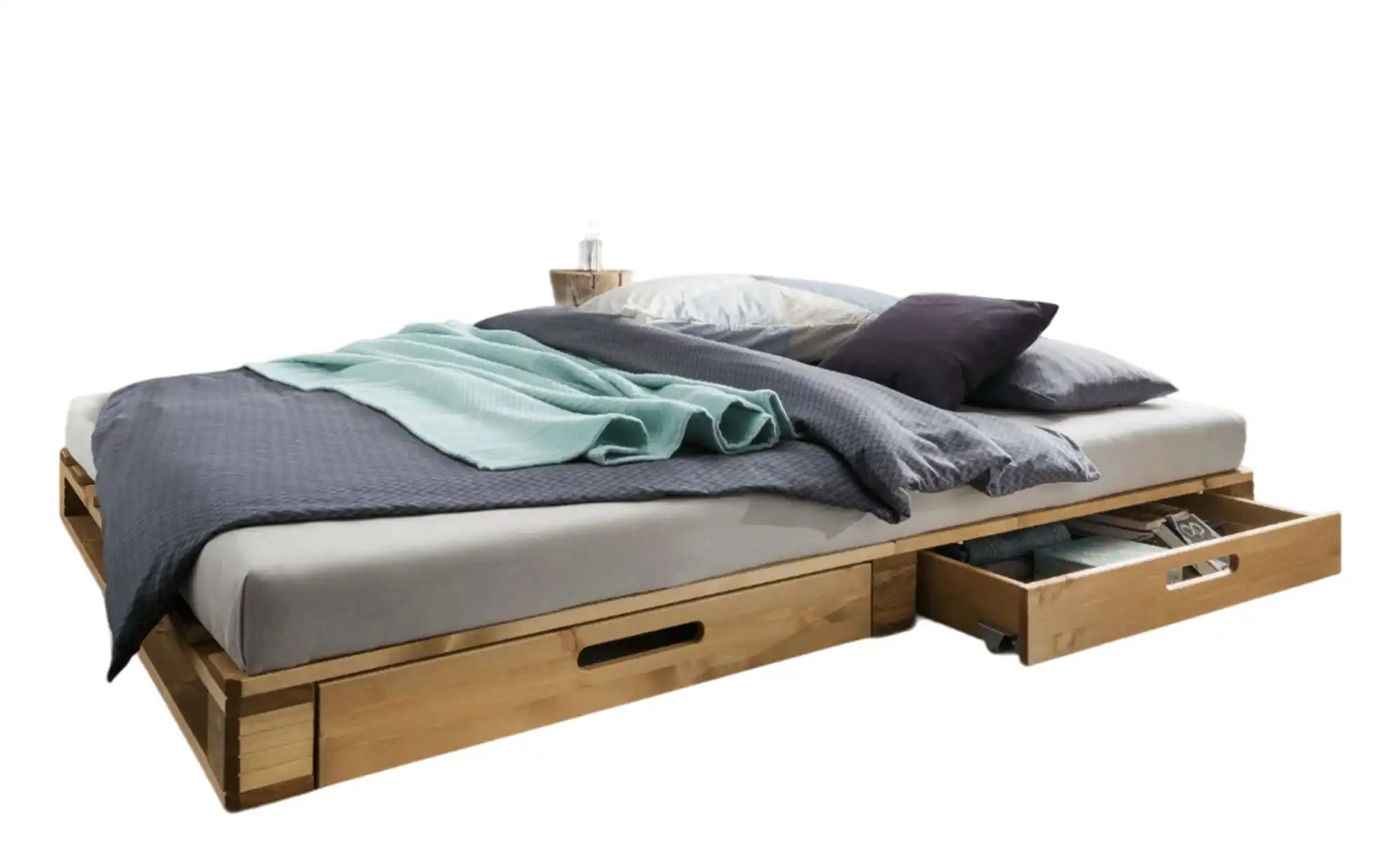Palettenbett mit Stauraum Dallas ¦ holzfarben ¦ Maße (cm): B: 140 H: 14 Bet günstig online kaufen