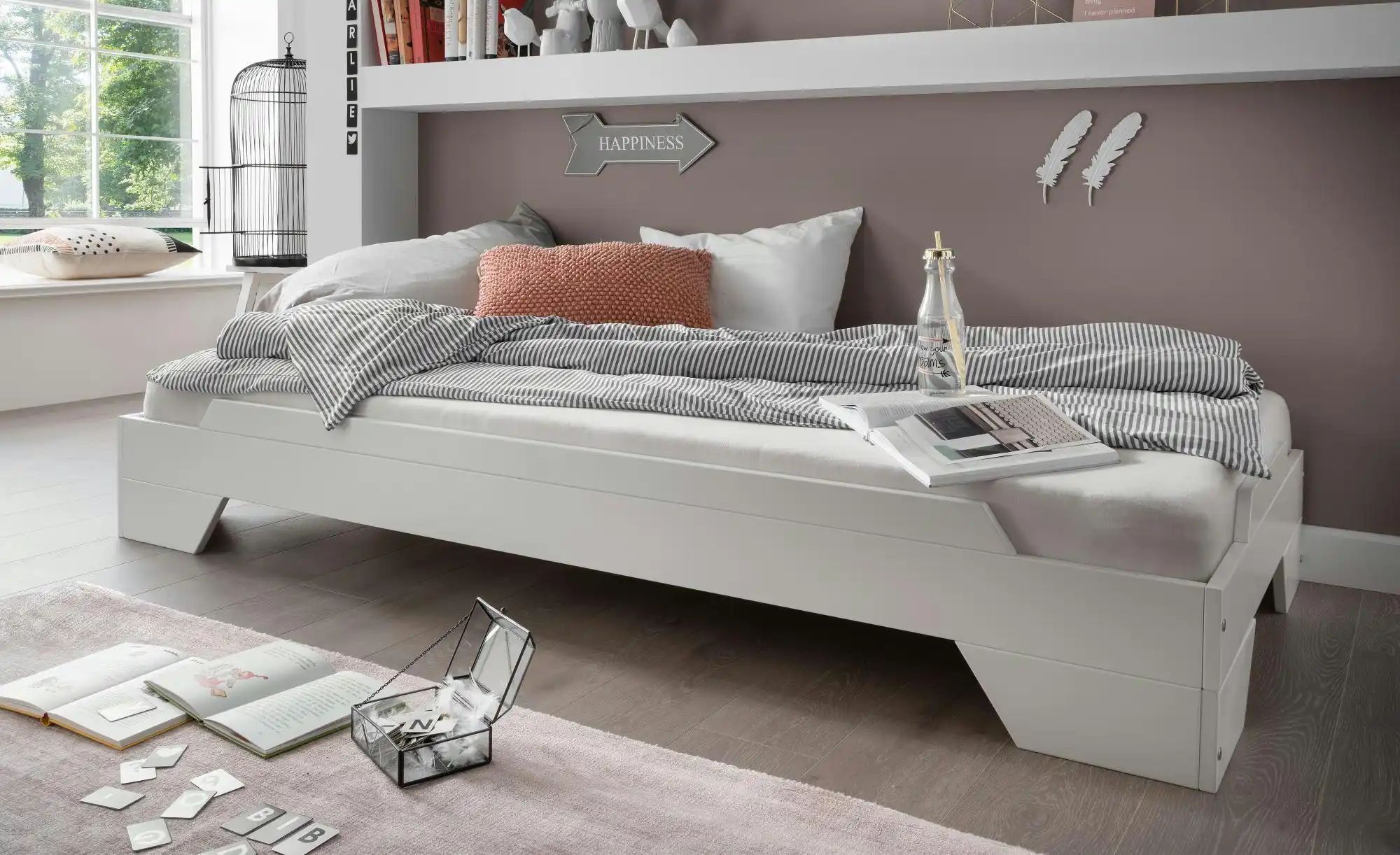 Stapelbett aus Massivholz Denver ¦ weiß ¦ Maße (cm): B: 95 H: 26 Betten > B günstig online kaufen