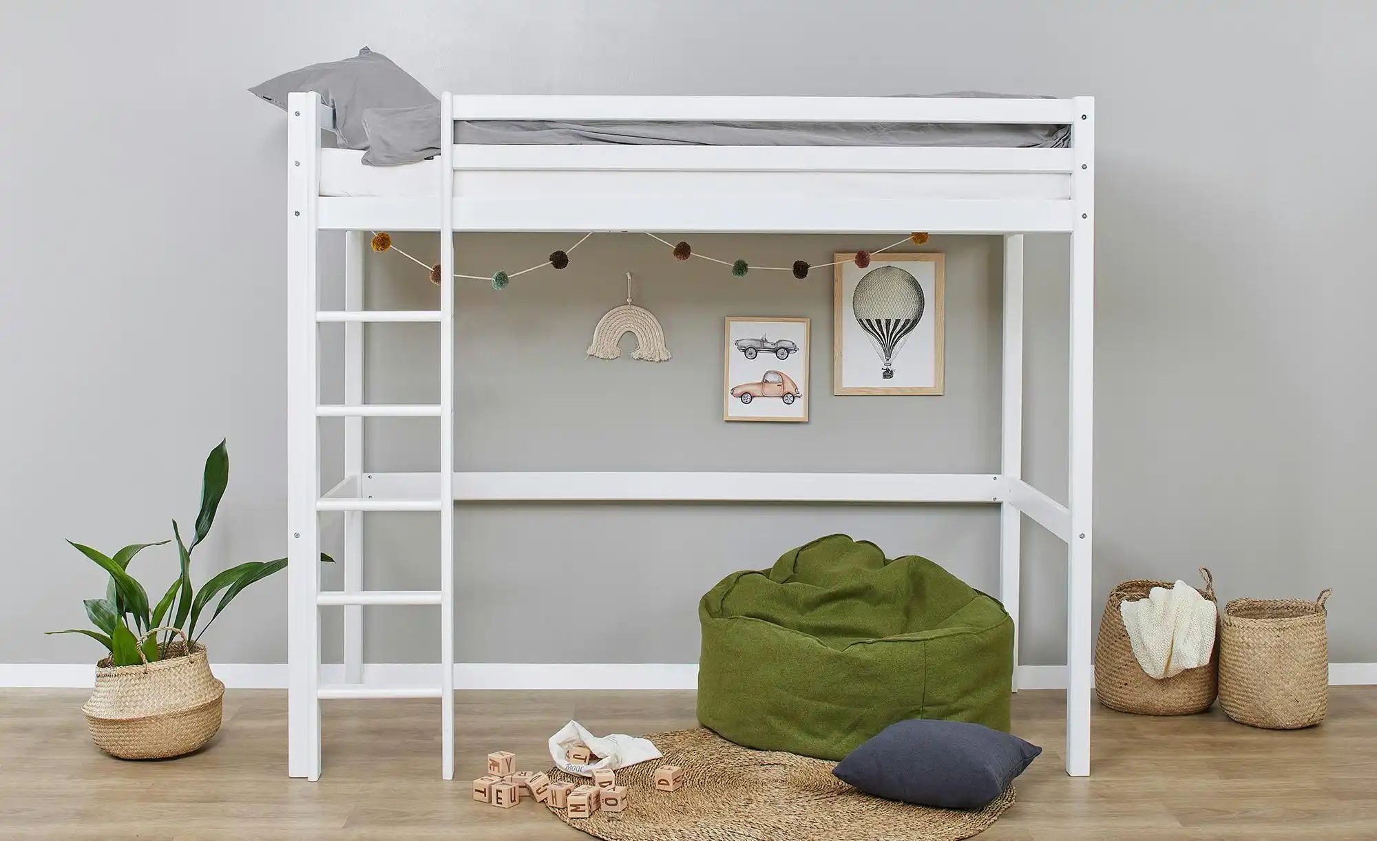 Hoppekids Hochbett  Eco Dream ¦ weiß ¦ Maße (cm): B: 101 H: 177 Betten > Be günstig online kaufen