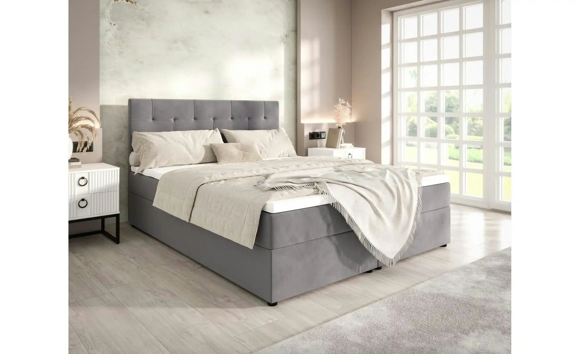 Boxbett   ¦ grau ¦ Maße (cm): B: 85 H: 102 Betten > Bettgestelle - Höffner günstig online kaufen
