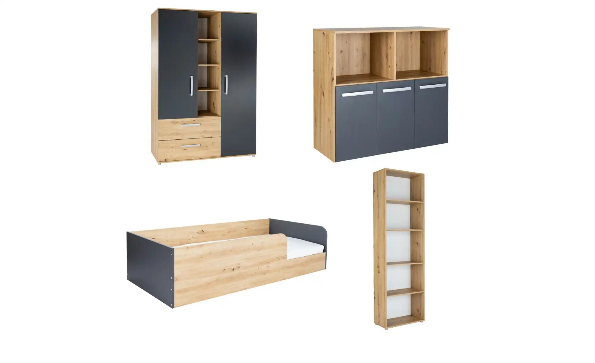 Kinderzimmer 4er-Set  Alessio ¦ mehrfarbig ¦ Maße (cm): B: 491 H: 188 Jugen günstig online kaufen