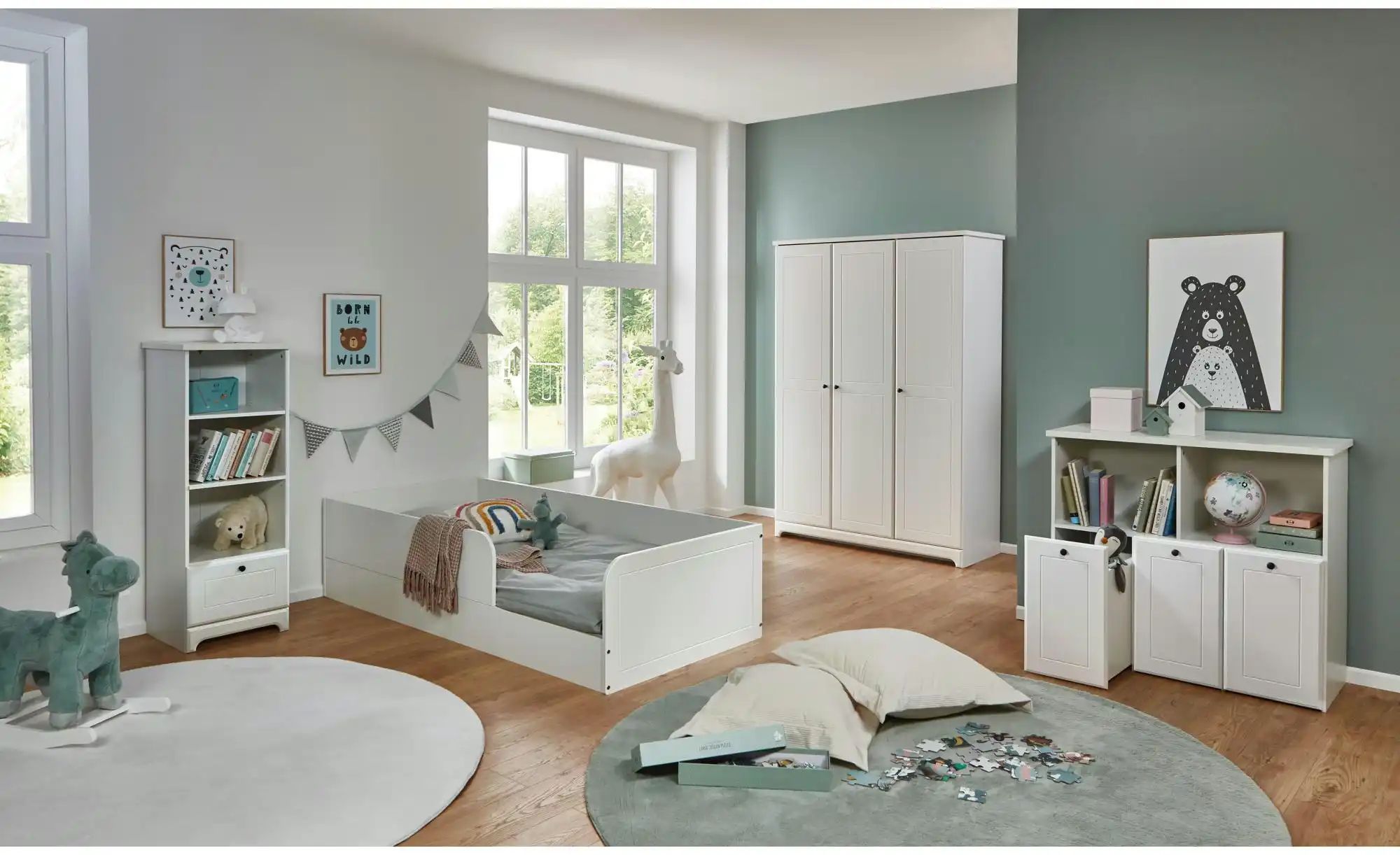 Kinderzimmer 4er-Set  Thilo ¦ weiß ¦ Maße (cm): B: 487 H: 189 Jugendmöbel > günstig online kaufen