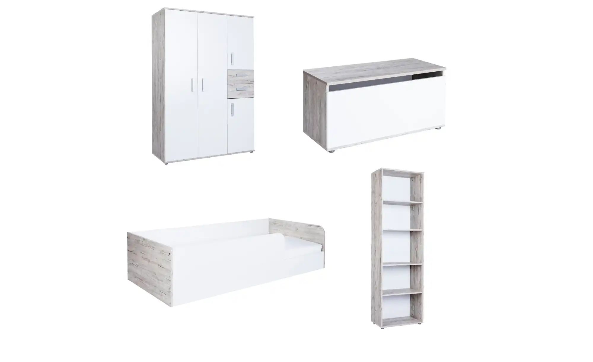 Kinderzimmer 4er-Set  Bennet ¦ holzfarben ¦ Maße (cm): B: 482 H: 188 Jugend günstig online kaufen