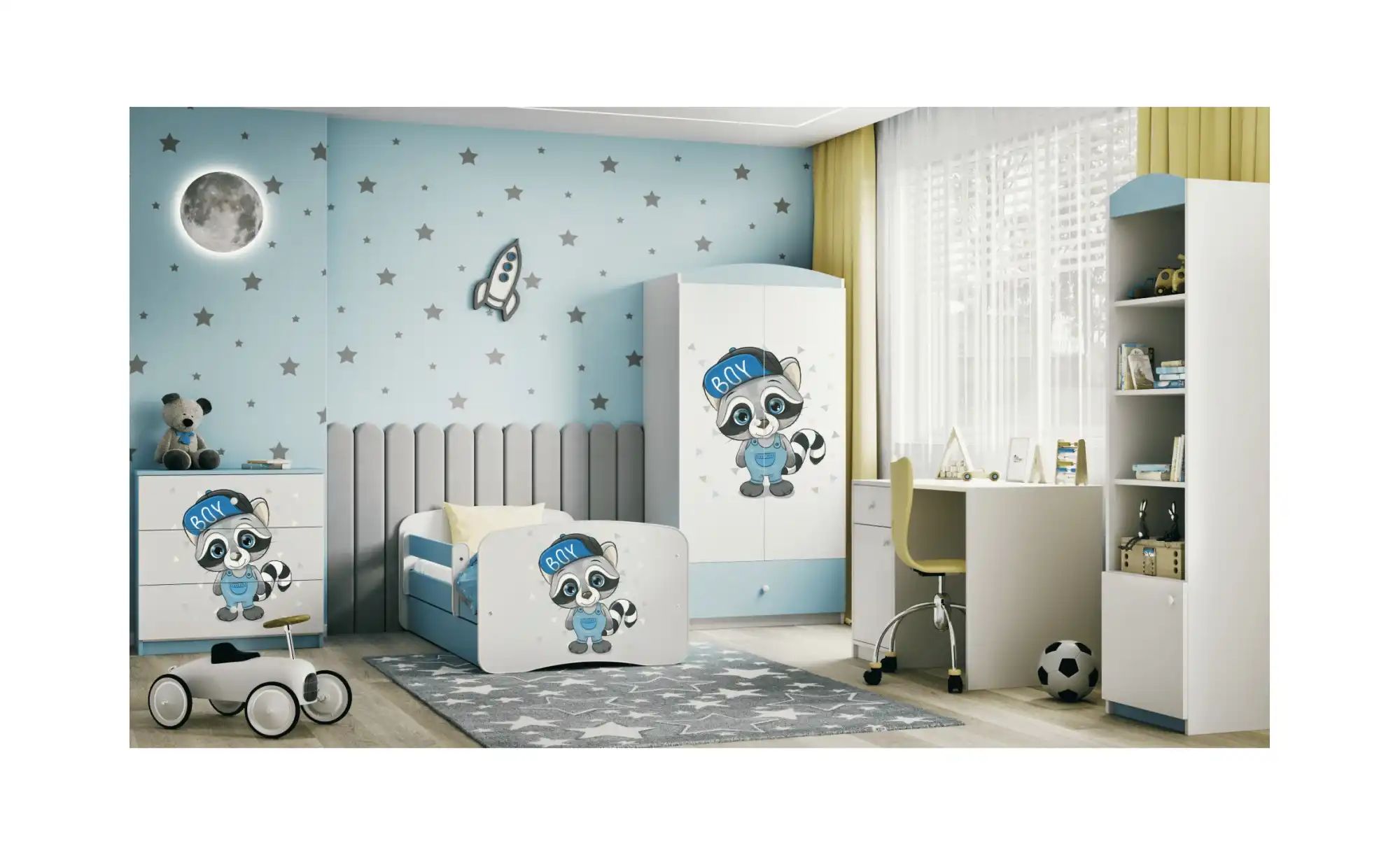 Thumbnail - Bett  Waschbär ¦ blau ¦ Maße (cm): B: 80 H: 61 Betten > Bettgestelle - Höffner