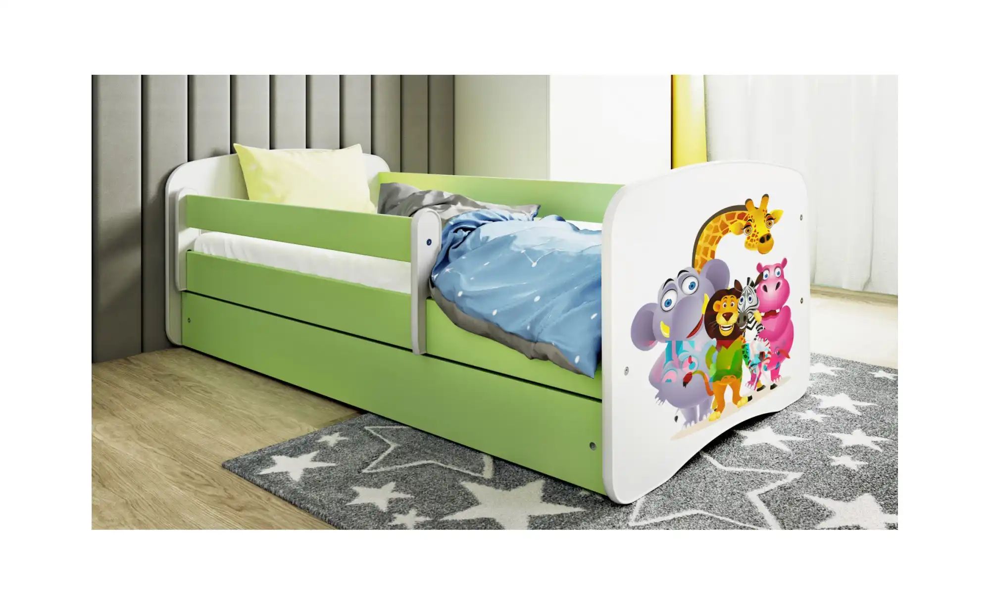 Bett  Zoo ¦ grün ¦ Maße (cm): B: 144 H: 61 Betten > Bettgestelle - Höffner günstig online kaufen