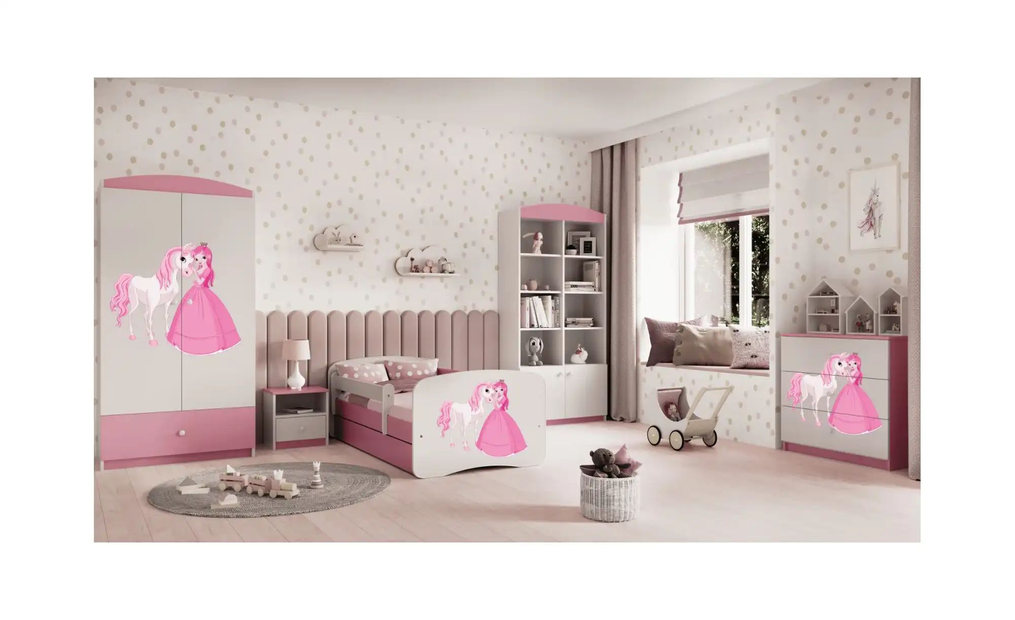 Thumbnail - Bett  Prinzessin mit Pferd ¦ rosa/pink ¦ Maße (cm): B: 80 H: 61 Betten > Bettgestelle - Höffner