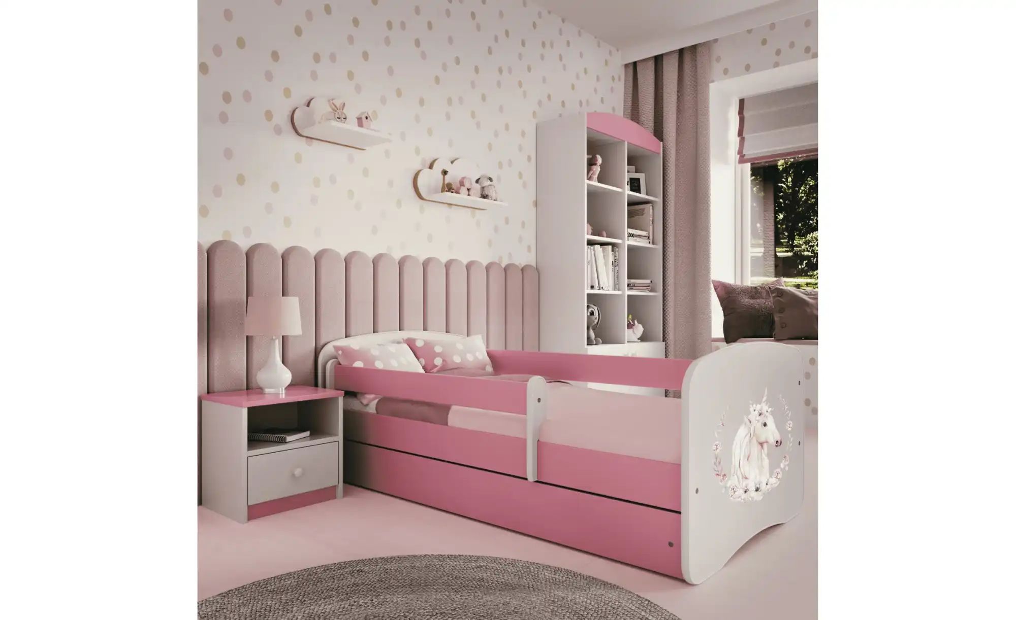 Bett  Pferd ¦ rosa/pink ¦ Maße (cm): B: 184 H: 61 Betten > Bettgestelle - H günstig online kaufen