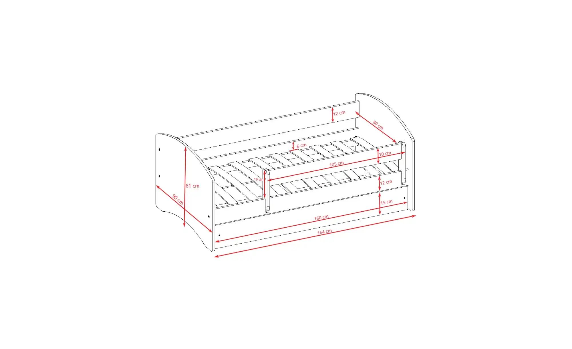 Bett  Babydream ¦ rosa/pink ¦ Maße (cm): B: 90 H: 61 Betten > Bettgestelle günstig online kaufen