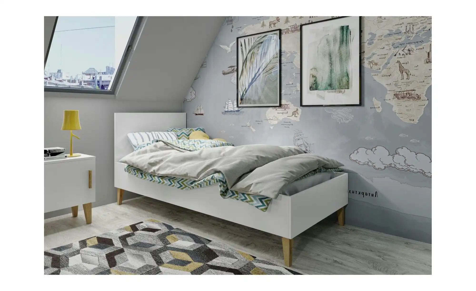 Bett  Kubi ¦ weiß ¦ Maße (cm): B: 184 H: 92 Betten > Bettgestelle - Höffner günstig online kaufen