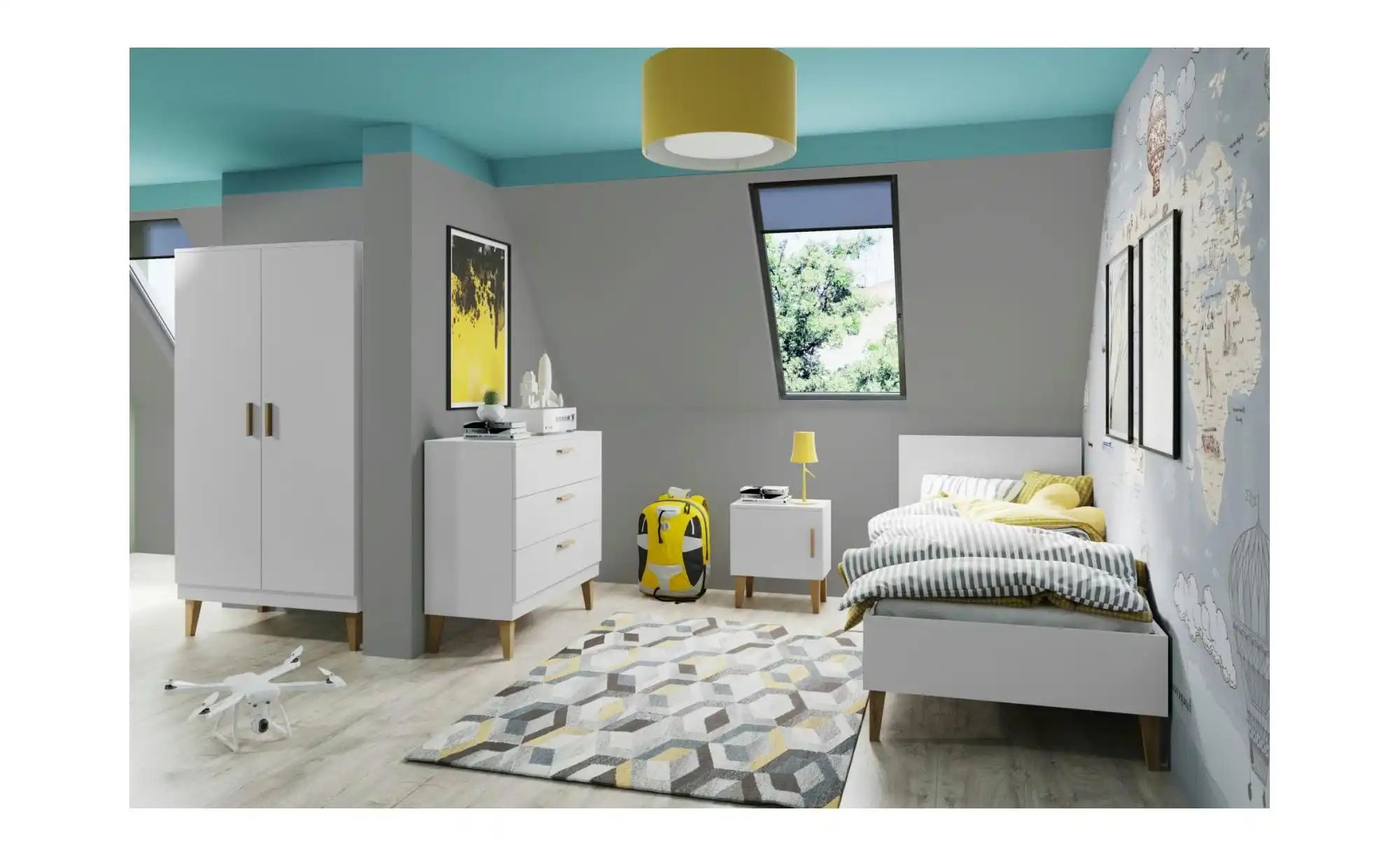 Thumbnail - Bett Kubi ¦ weiß ¦ Maße (cm): B: 84 H: 92 Betten > Bettgestelle - Höffner