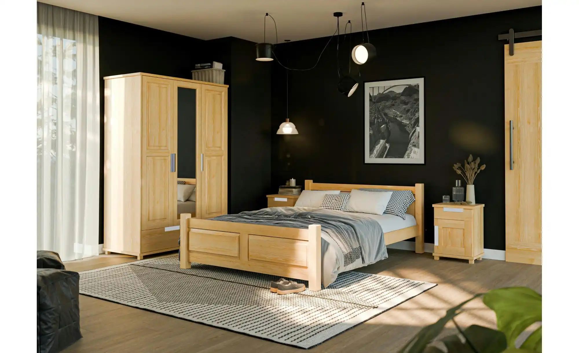 Bettgestell Massivholz Aren ¦ holzfarben ¦ Maße (cm): B: 148 H: 76 Betten > günstig online kaufen