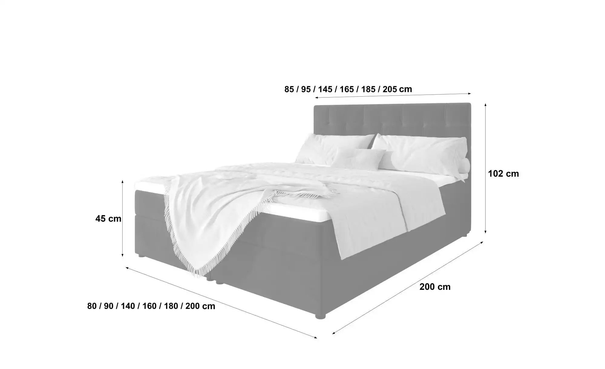Boxbett mit Stauraum und Topper Indu ¦ mehrfarbig ¦ Maße (cm): B: 185 H: 10 günstig online kaufen