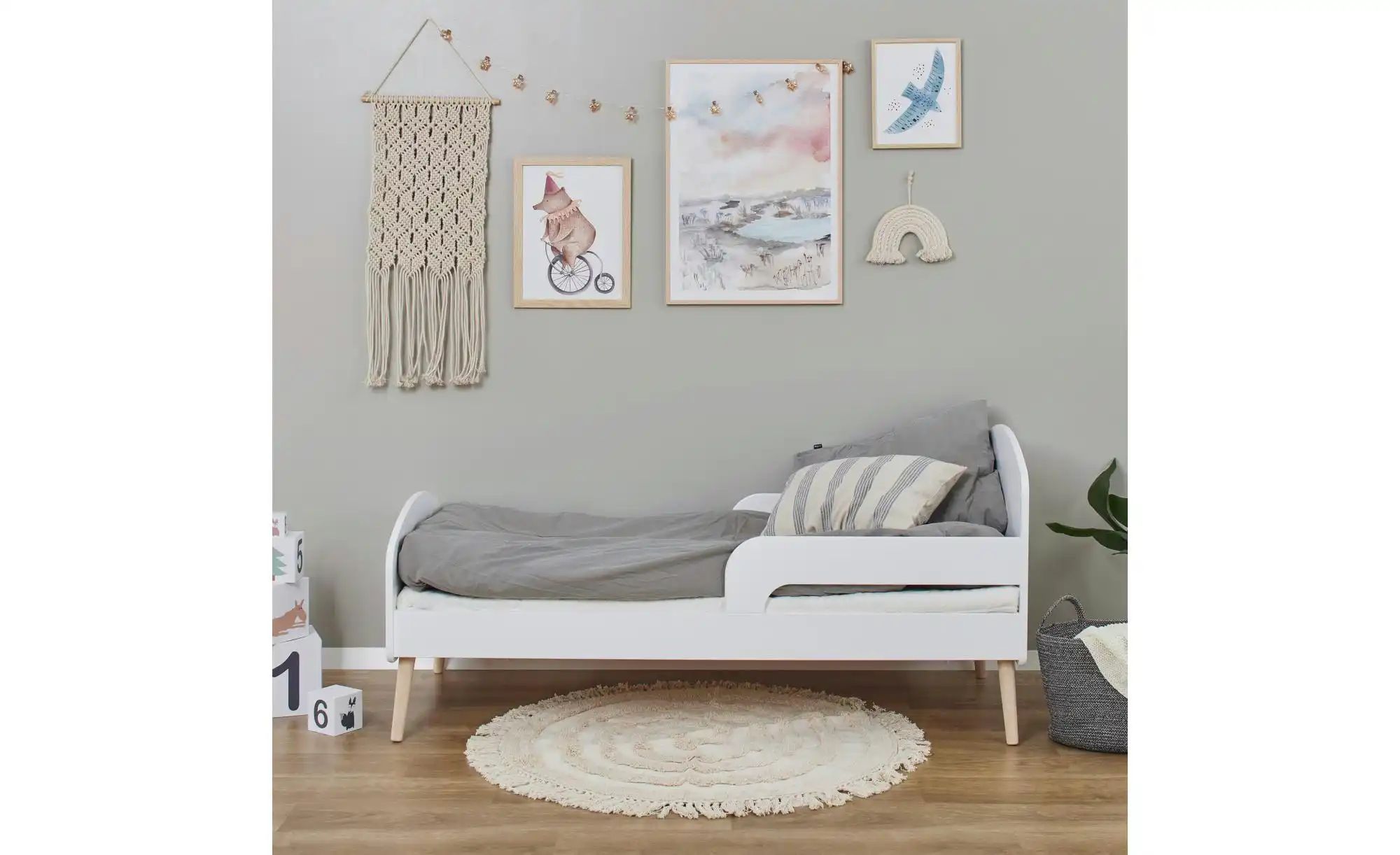 Hoppekids Kinderbett  Blend ¦ weiß ¦ Maße (cm): B: 76 H: 78 Betten > Bettge günstig online kaufen