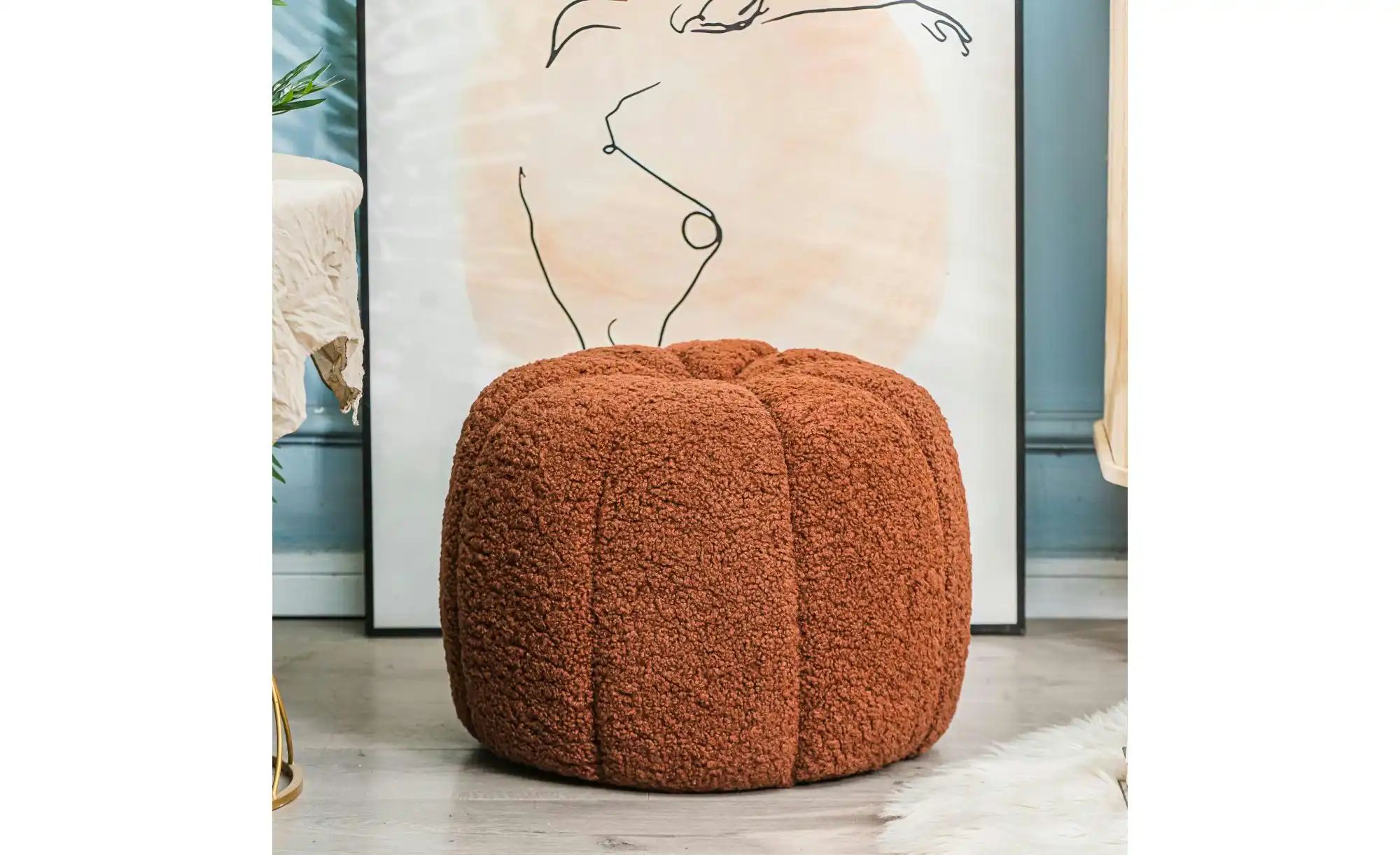 Pouf   ¦ rot ¦ Maße (cm): B: 50 H: 38 Polstermöbel > Hocker > Sitzpouf - Hö günstig online kaufen