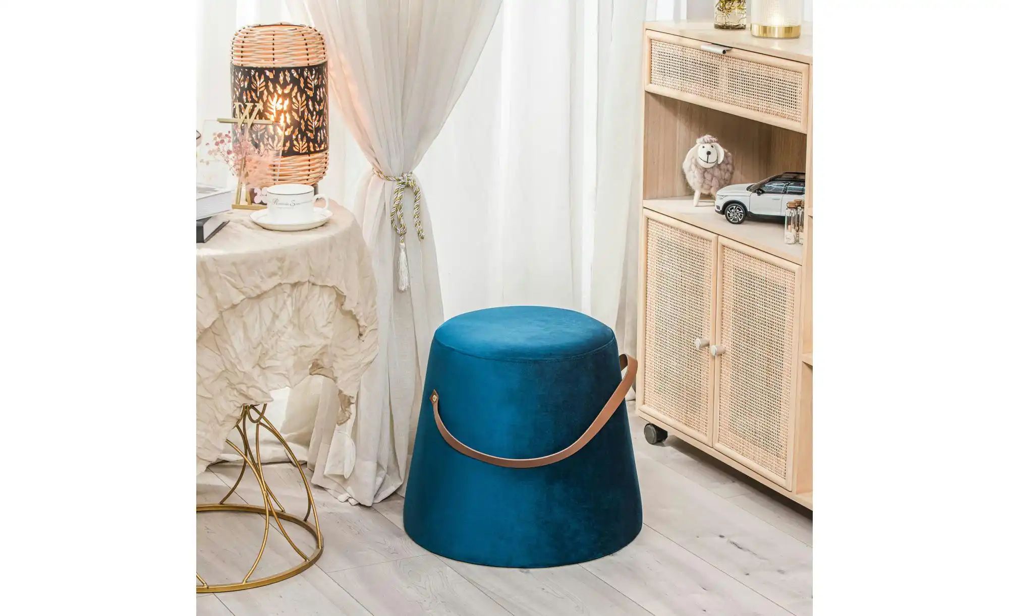 Pouf   ¦ blau ¦ Maße (cm): B: 42 H: 36 Polstermöbel > Hocker > Sitzpouf - H günstig online kaufen