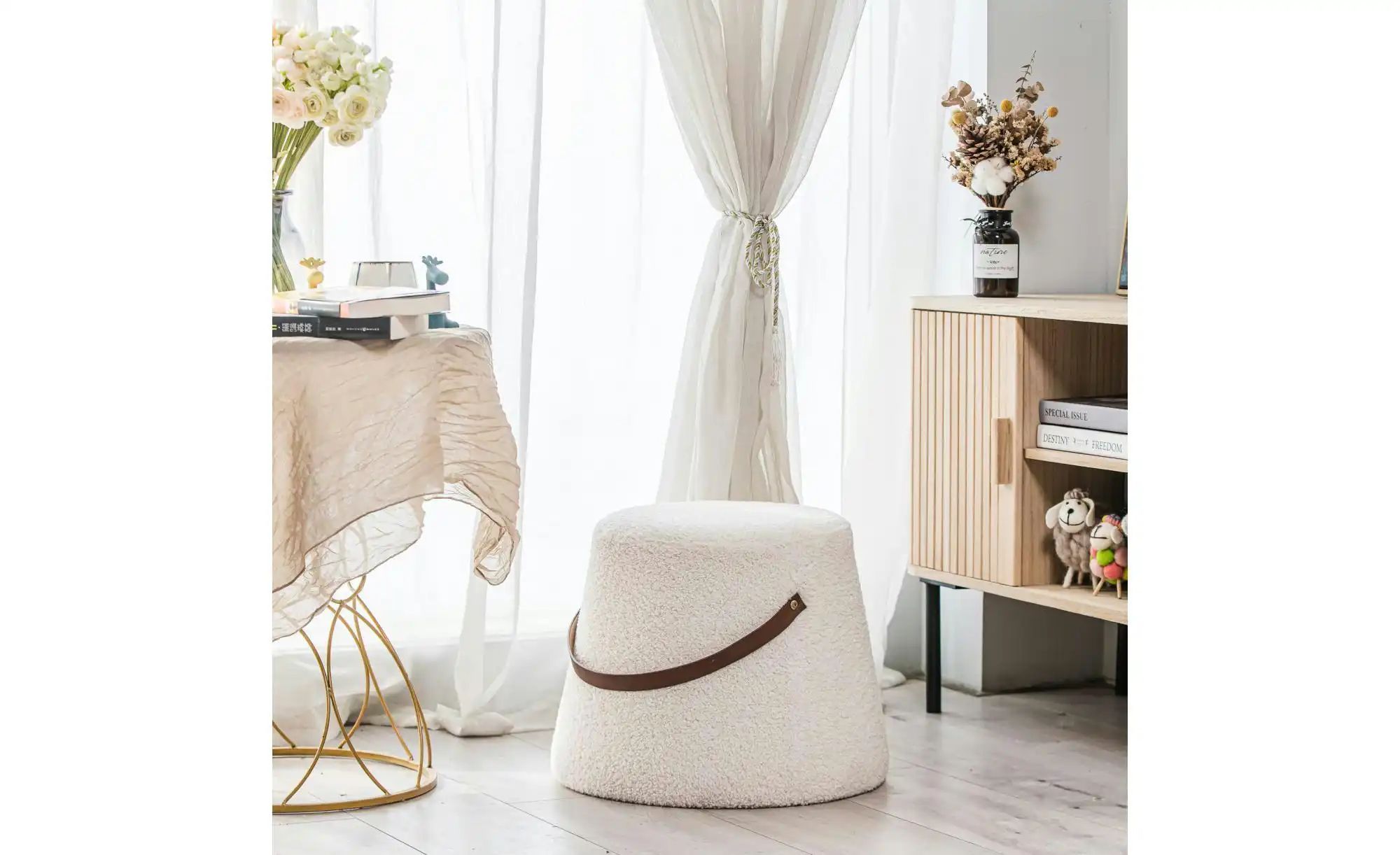 Pouf   ¦ weiß ¦ Maße (cm): B: 42 H: 36 Polstermöbel > Hocker > Sitzpouf - H günstig online kaufen