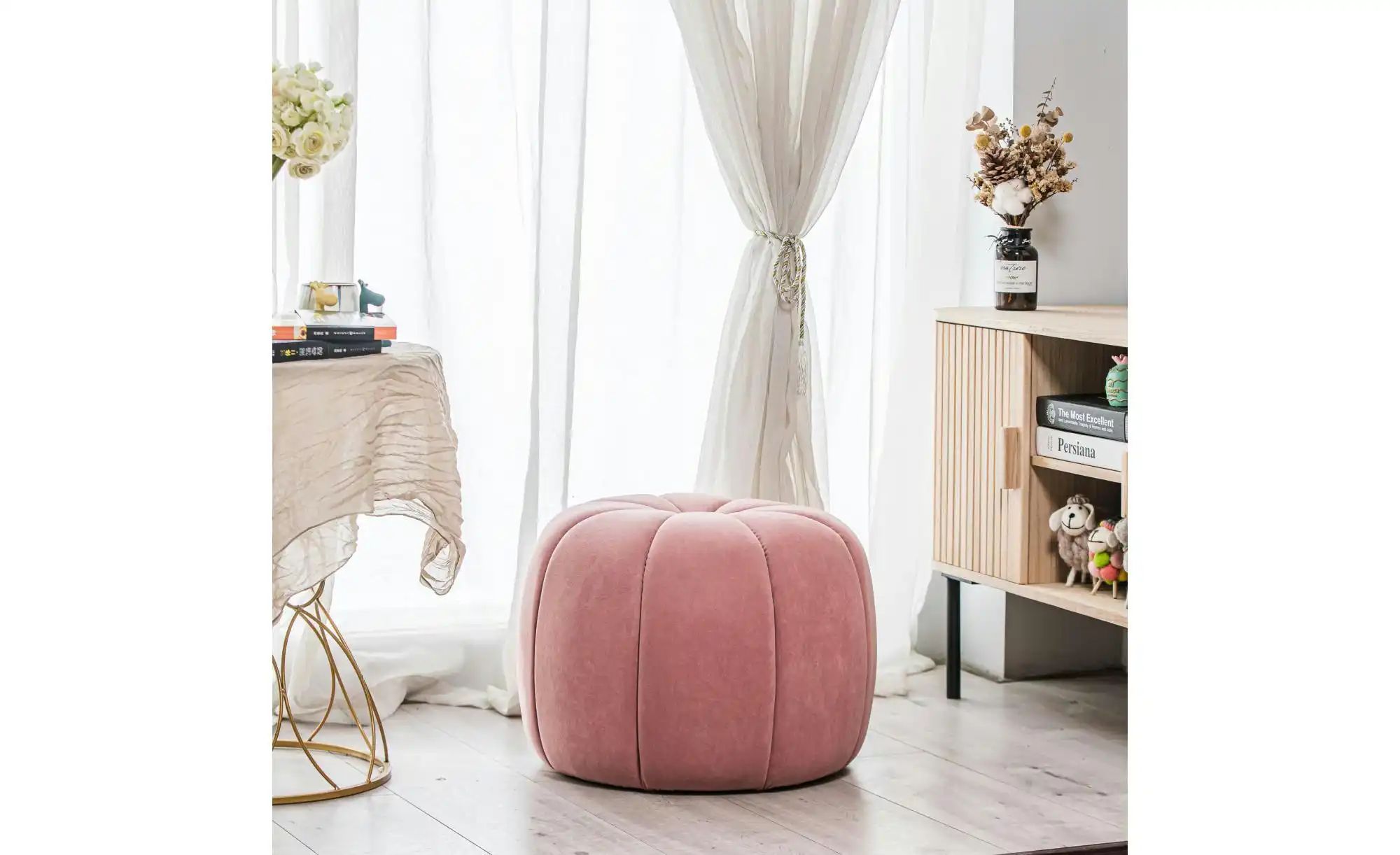 Thumbnail - Pouf ¦ rosa/pink ¦ Maße (cm): B: 50 H: 38 Polstermöbel > Hocker > Sitzpouf - Höffner