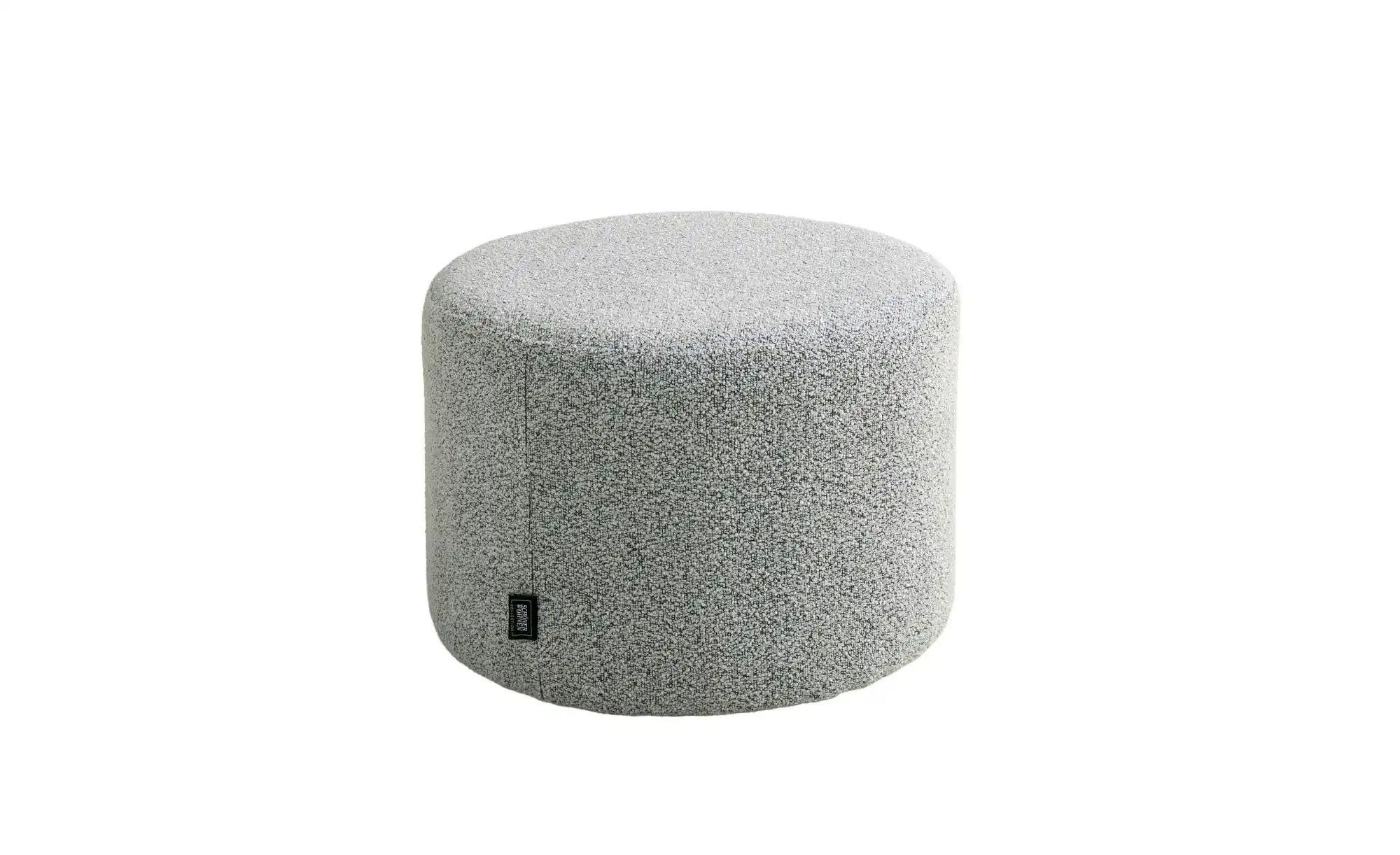 SCHÖNER WOHNEN Kollektion Pouf   ¦ grau ¦ Maße (cm): H: 34  Ø: 50 Polstermö günstig online kaufen