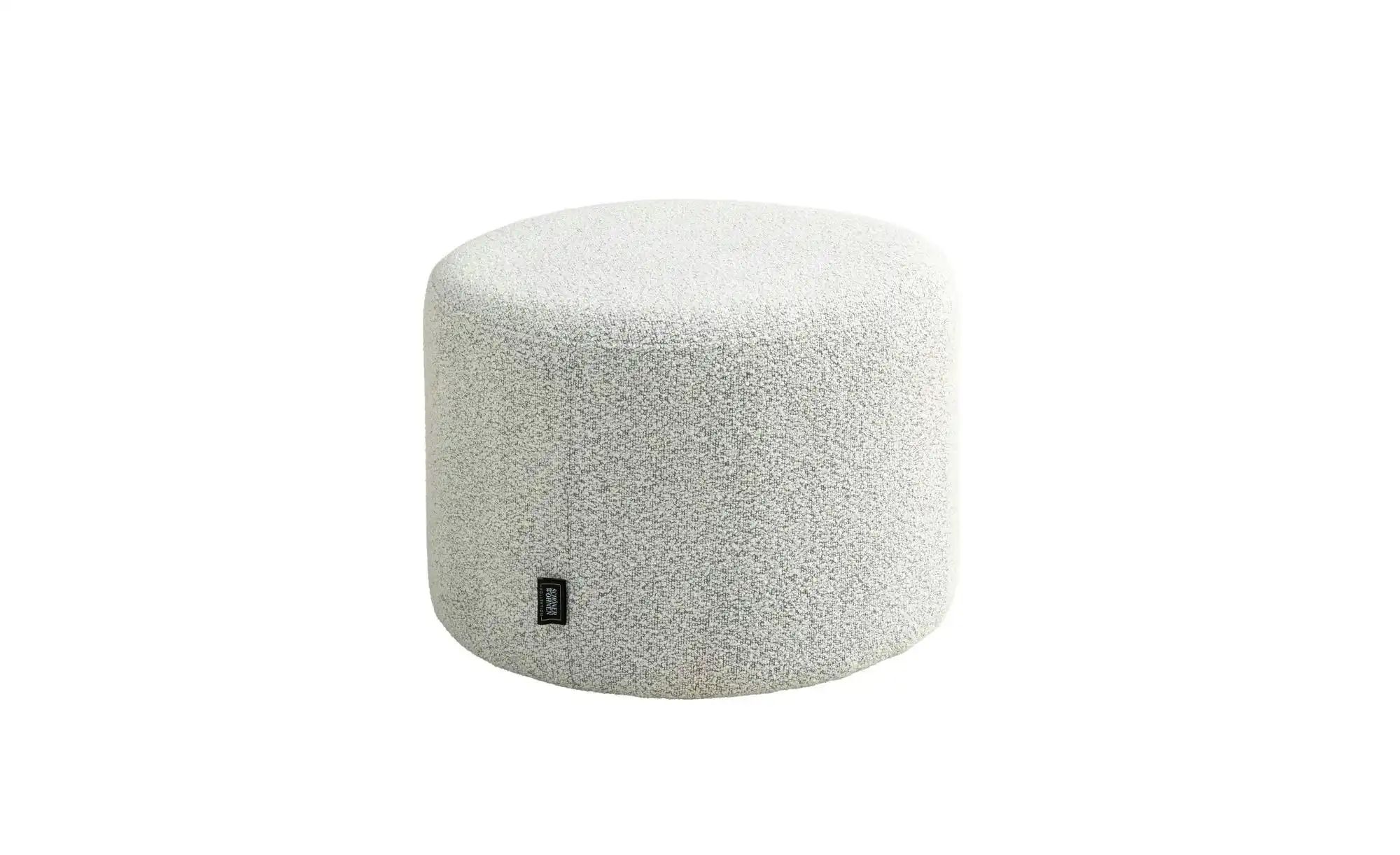 SCHÖNER WOHNEN Kollektion Pouf   ¦ grau ¦ Maße (cm): H: 34  Ø: 50 Polstermö günstig online kaufen