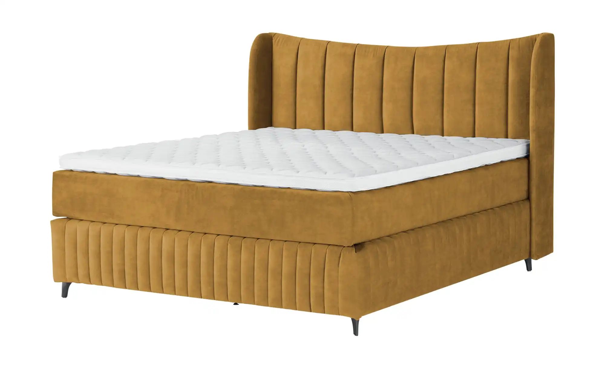 Kings and Queens Boxspringbett  Uldur ¦ gelb ¦ Maße (cm): B: 214 H: 122 Bet günstig online kaufen