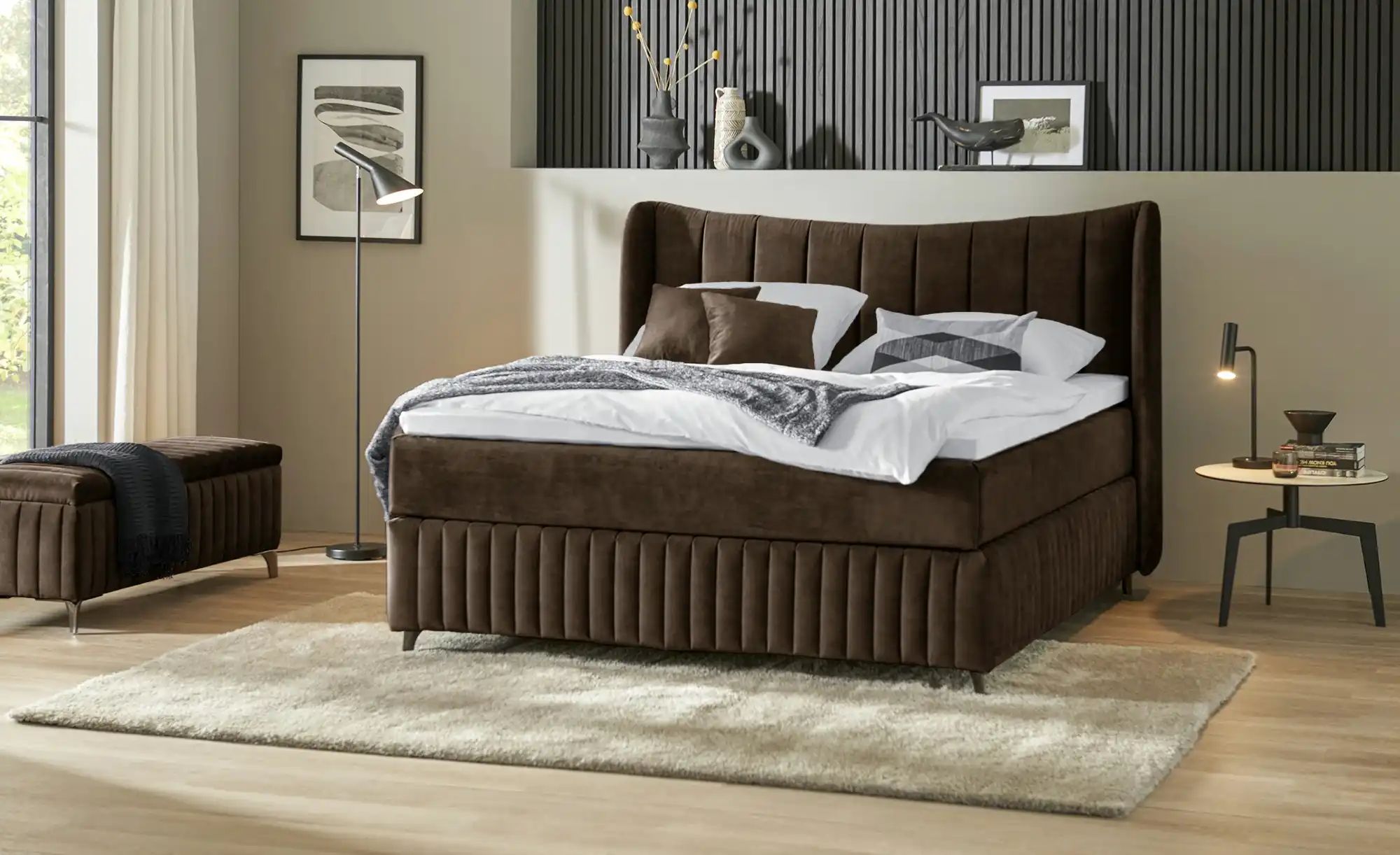 Kings and Queens Boxspringbett  Uldur ¦ braun ¦ Maße (cm): B: 174 H: 122 Be günstig online kaufen