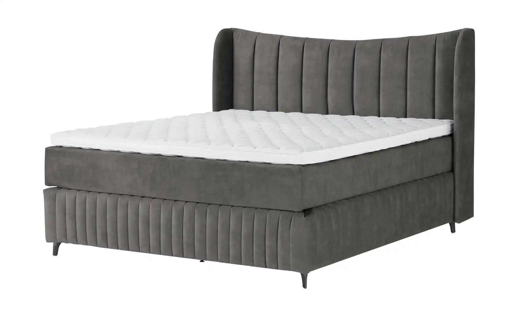 Kings and Queens Boxspringbett  Uldur ¦ grau ¦ Maße (cm): B: 214 H: 122 Bet günstig online kaufen