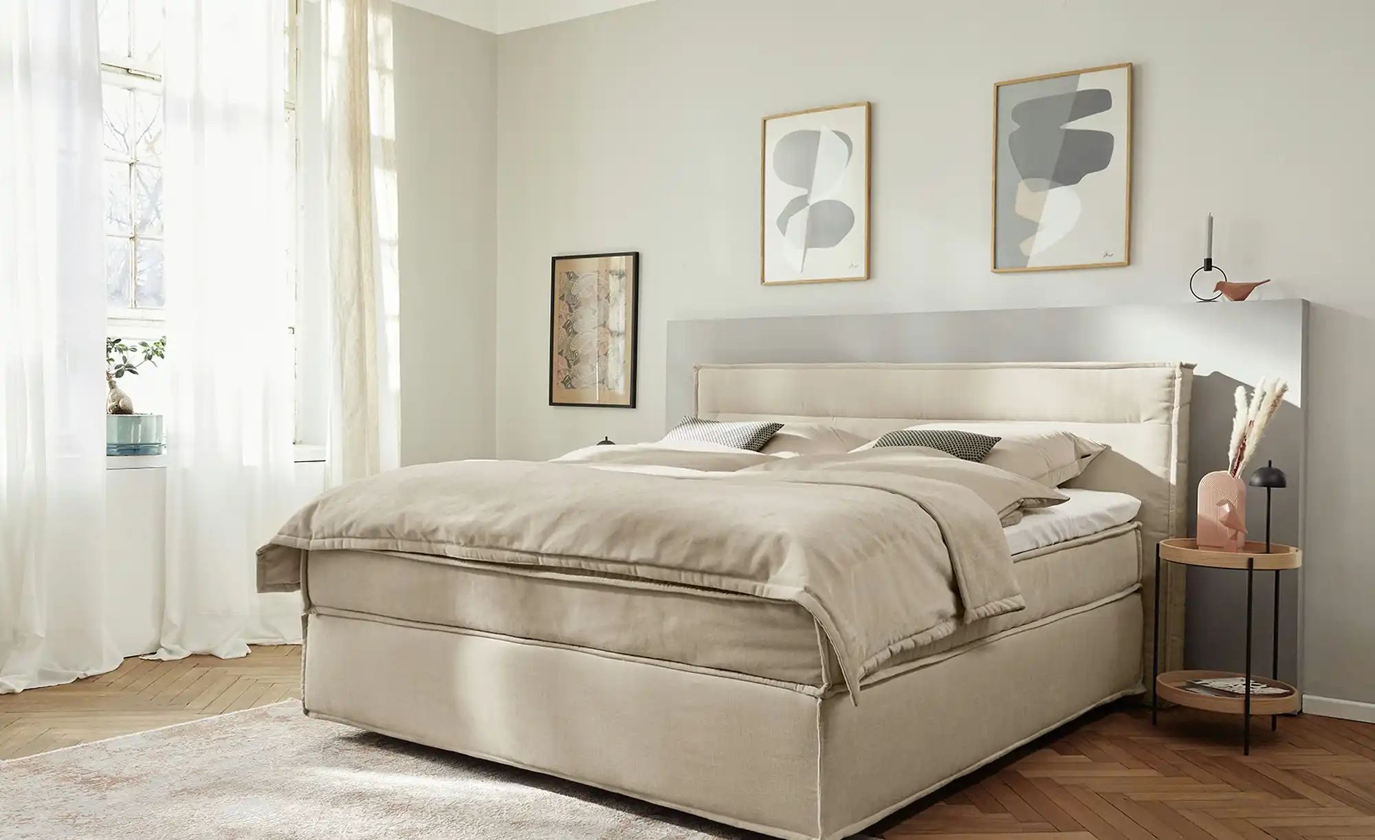 Musterring Boxspringbett  JustB! ¦ beige ¦ Maße (cm): B: 180 H: 115 Betten günstig online kaufen