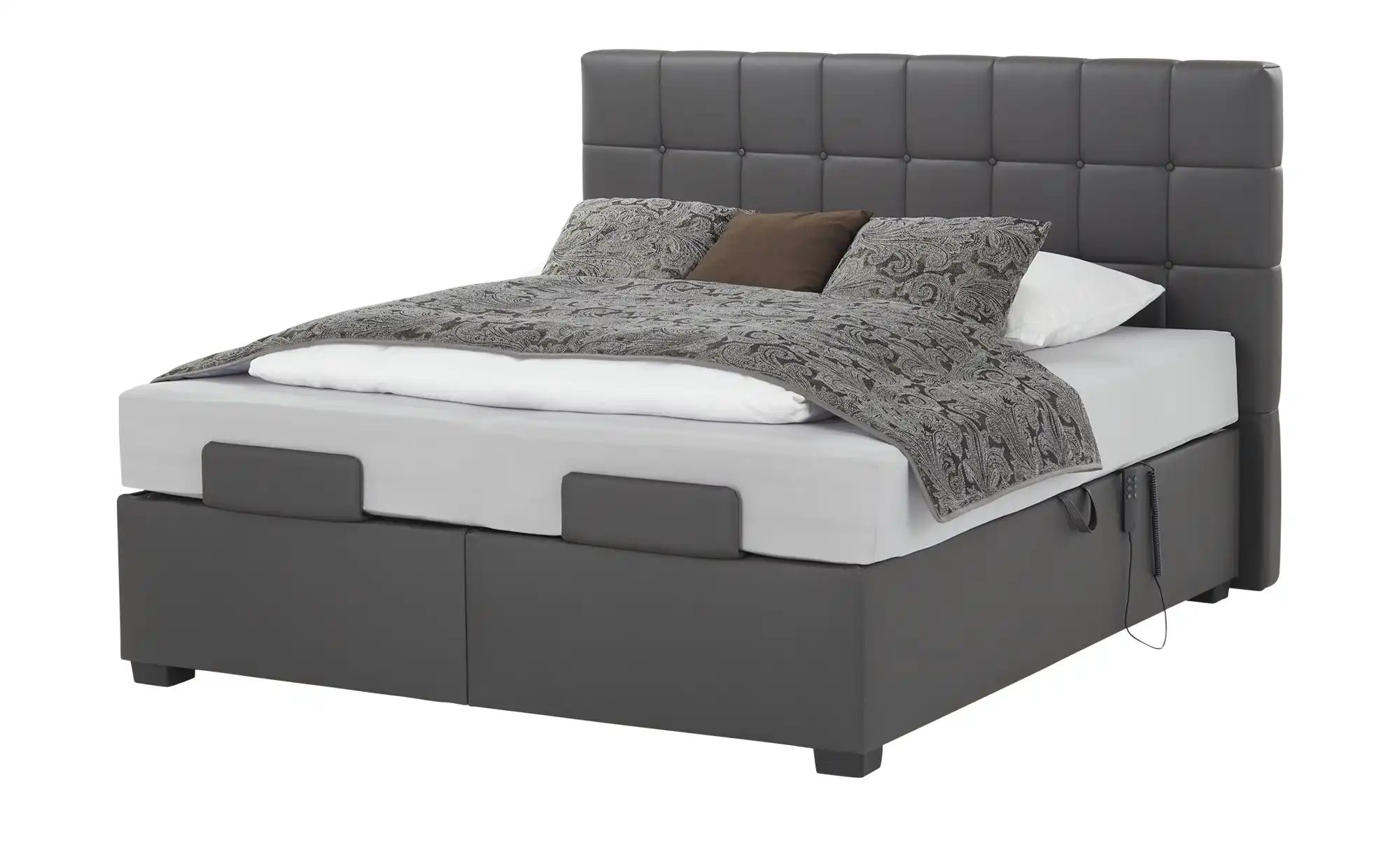 vanDoorn Motor-Boxspringbett  Ohio Motor ¦ grau ¦ Maße (cm): B: 192 H: 129 günstig online kaufen