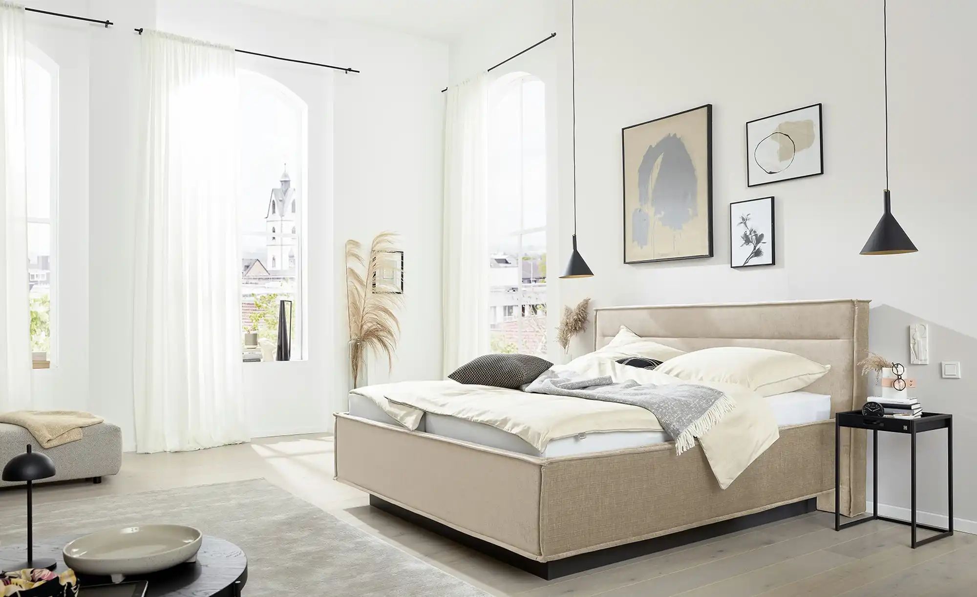 Musterring Polsterbett  JustB! ¦ beige ¦ Maße (cm): B: 186 H: 115 Betten > günstig online kaufen