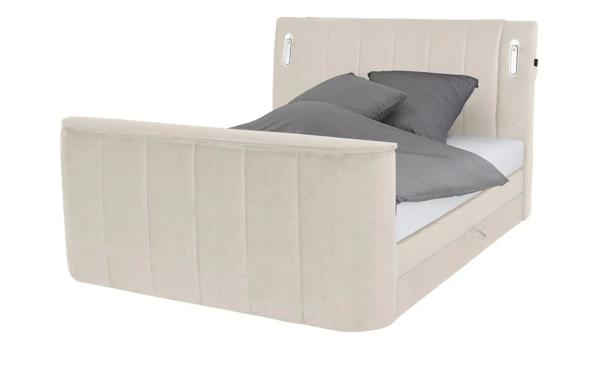 Boxspringbett  Hertfordshire ¦ creme ¦ Maße (cm): B: 186 H: 126 Betten > Bo günstig online kaufen