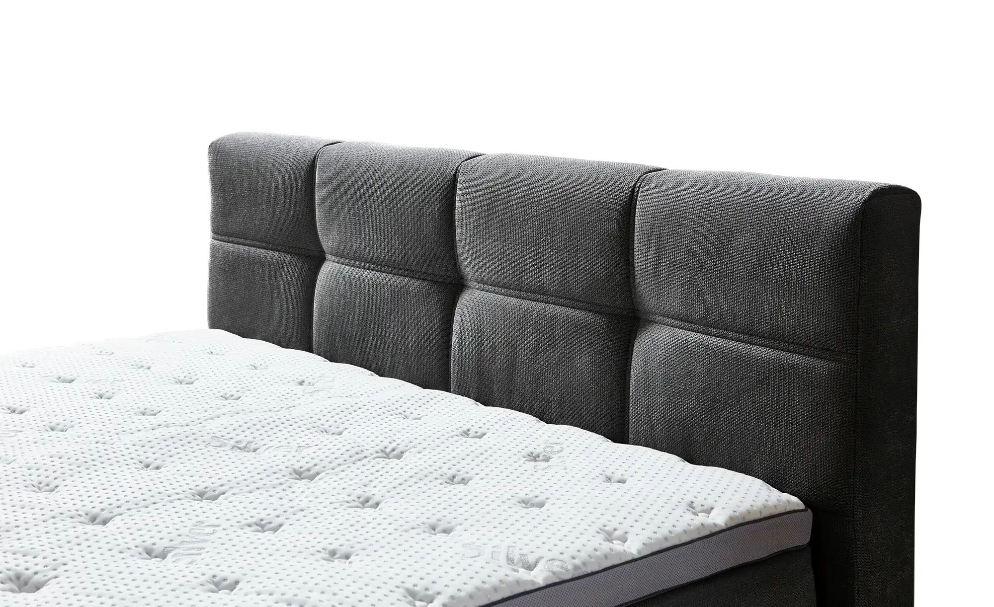 Thumbnail - uno Boxspringbett Chicago ¦ grau ¦ Maße (cm): B: 188 H: 112 Betten > Boxspringbetten > Boxspringbetten 180x200 - Höffne...