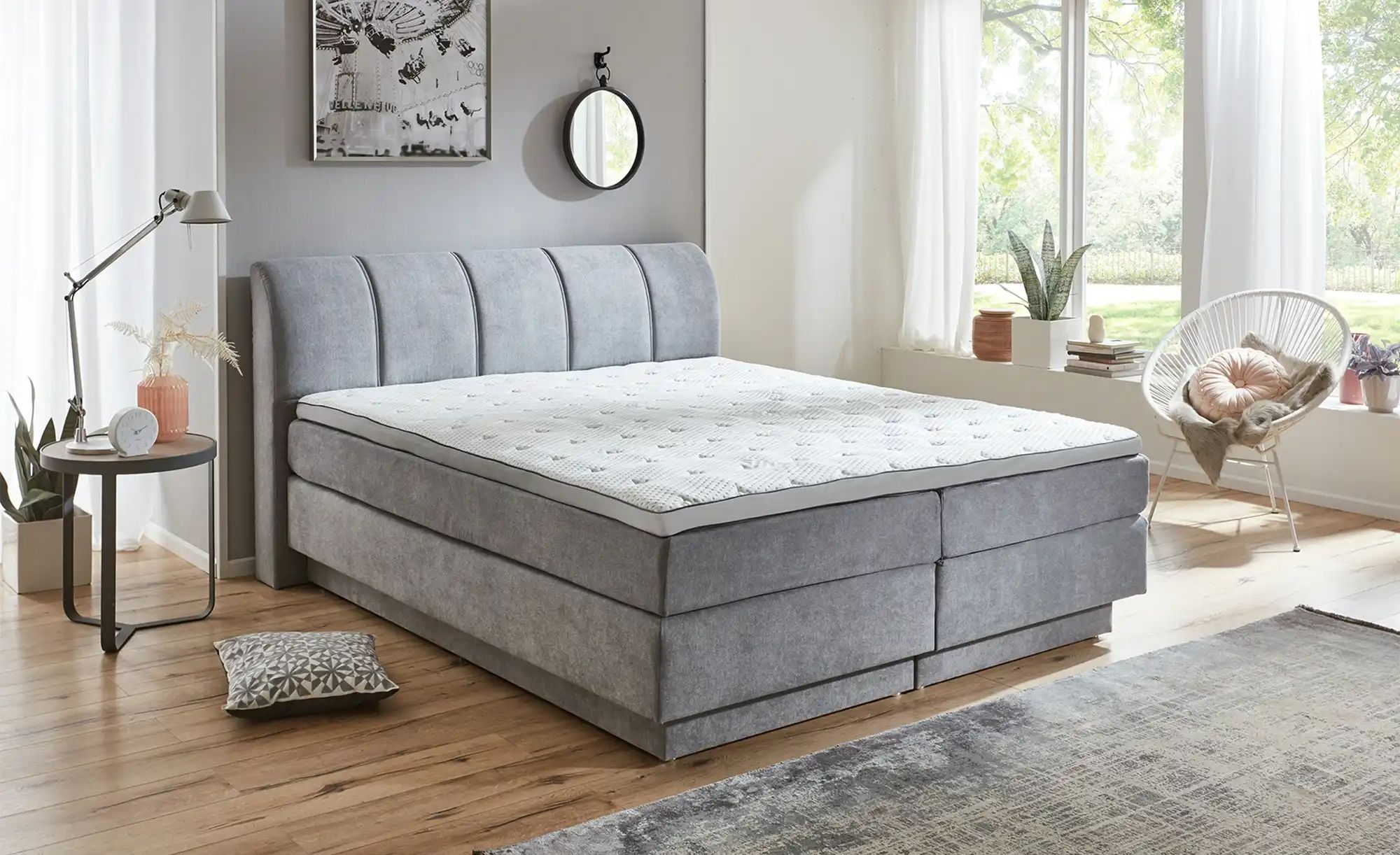 uno Boxspringbett  Ottawa ¦ grau ¦ Maße (cm): B: 188 H: 108 Betten > Boxspr günstig online kaufen