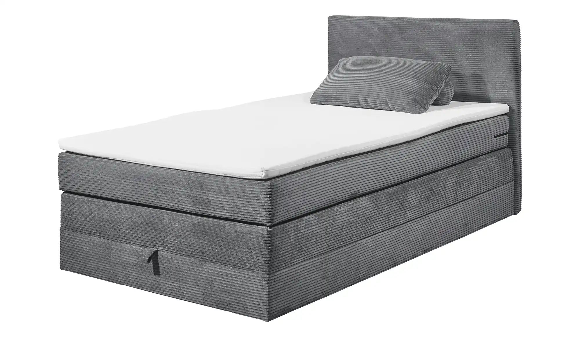 Boxspringbett  Lumb ¦ grau ¦ Maße (cm): B: 121 H: 107 T: 209 Betten > Einze günstig online kaufen