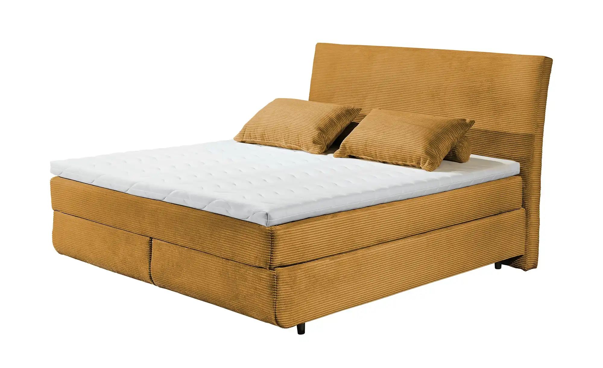 Boxspringbett  Kent ¦ gelb ¦ Maße (cm): B: 185 H: 126 Betten > Boxspringbet günstig online kaufen