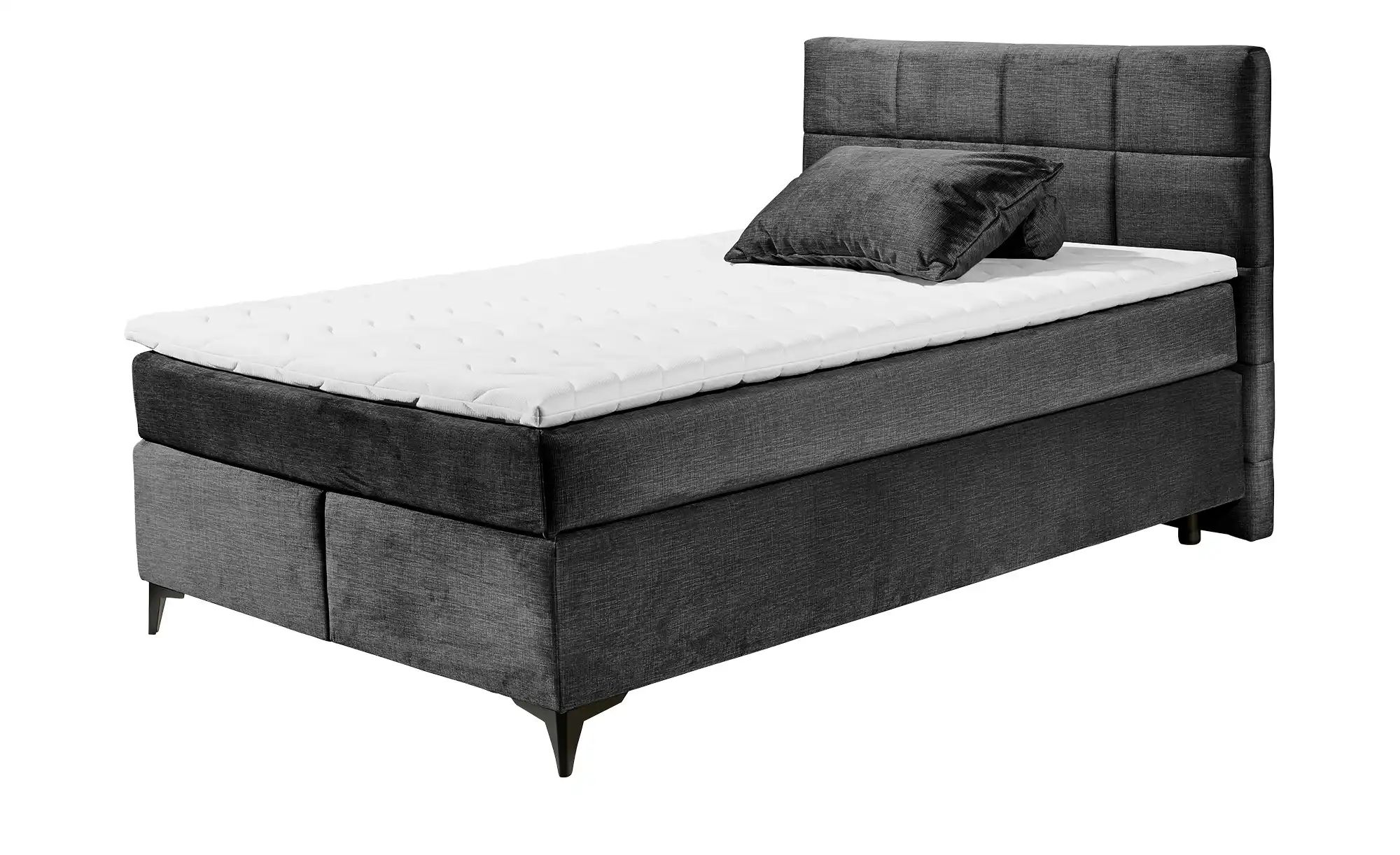 Boxspringbett  Navarra ¦ schwarz ¦ Maße (cm): B: 143 H: 113 Betten > Einzel günstig online kaufen