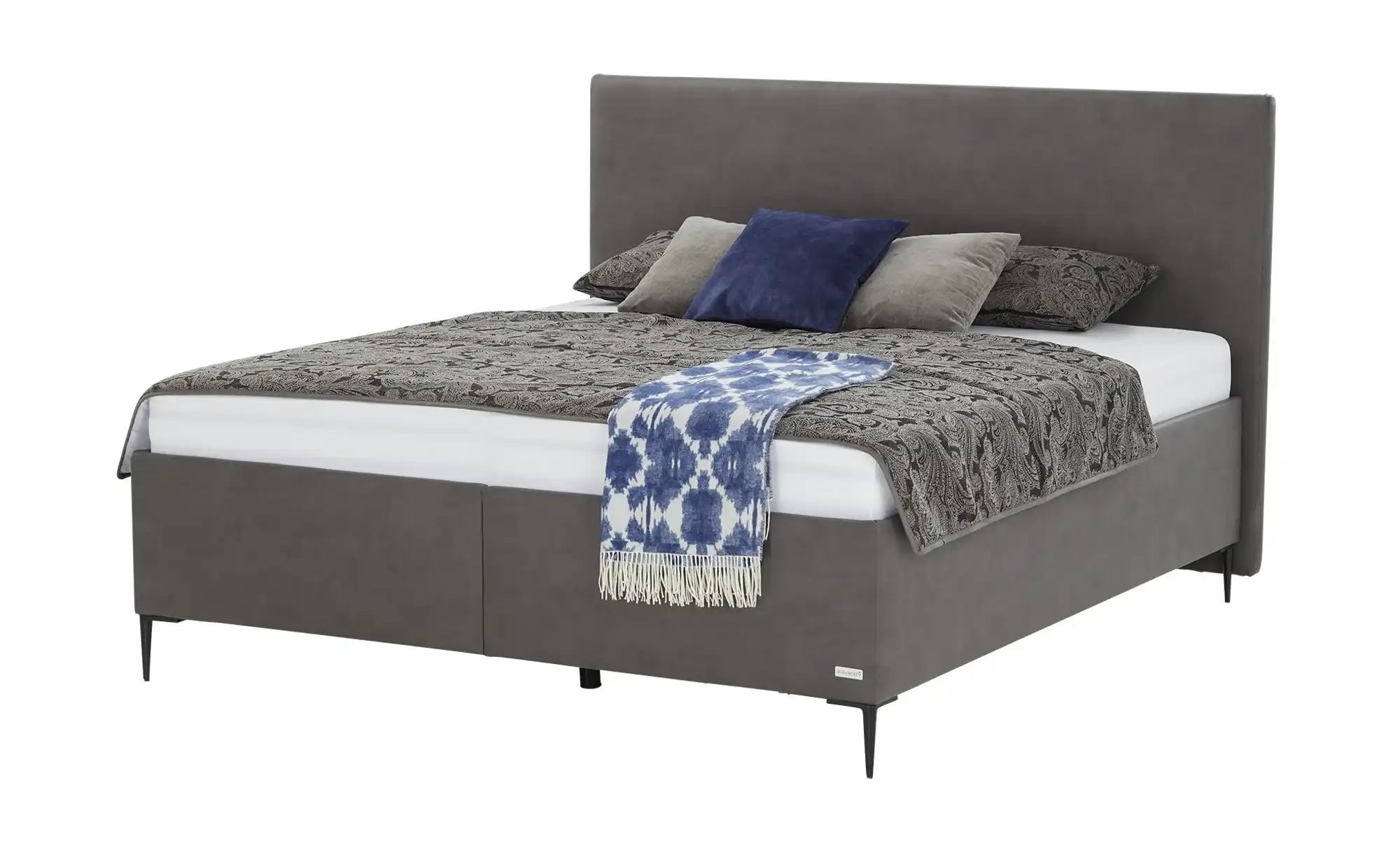 Wohnwert Polsterbett  Tauris 2.0 ¦ grau ¦ Maße (cm): B: 188 H: 120 Betten > günstig online kaufen