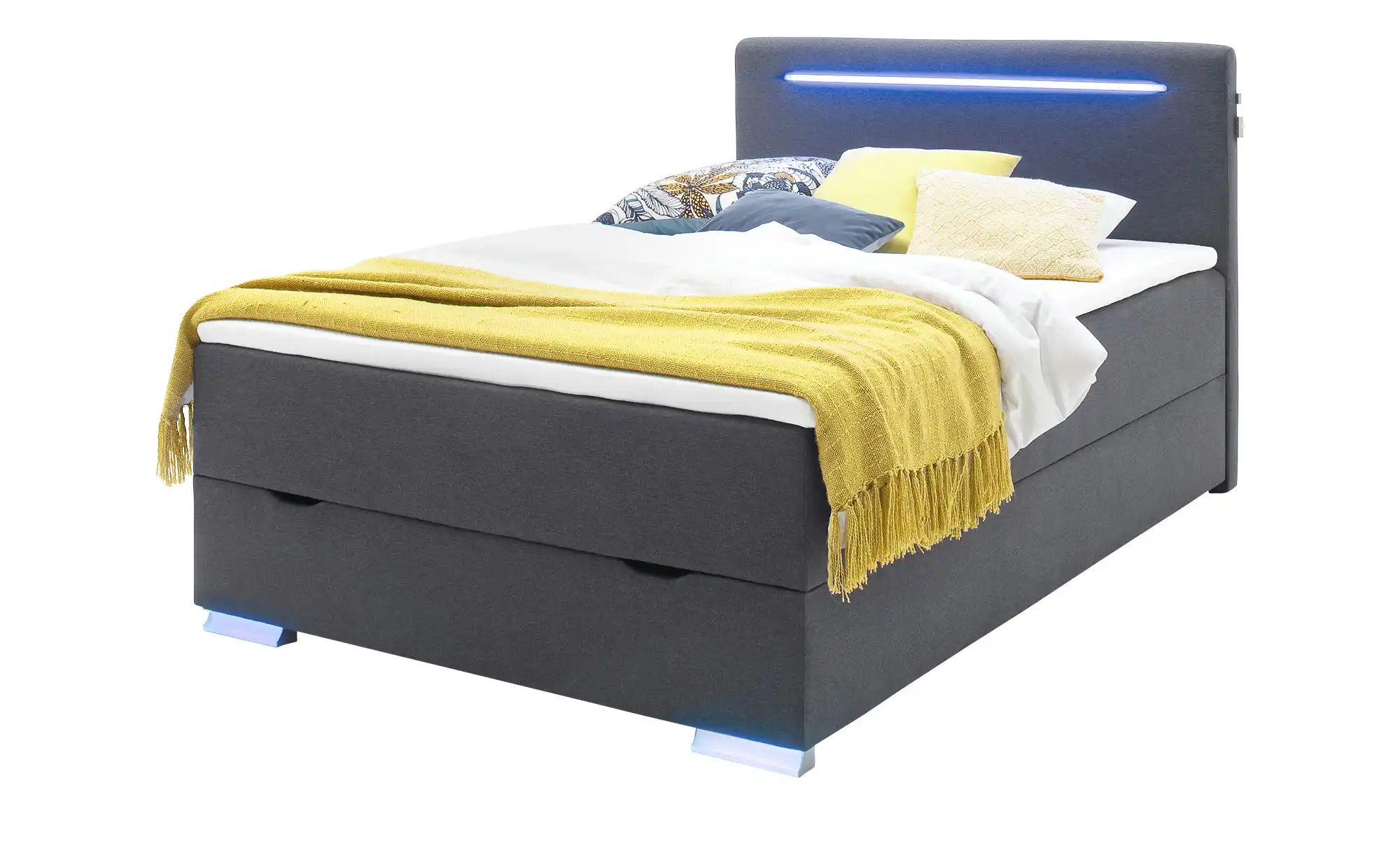 Boxspringbett  Knight ¦ grau ¦ Maße (cm): B: 123 H: 110 Betten > Einzelbett günstig online kaufen