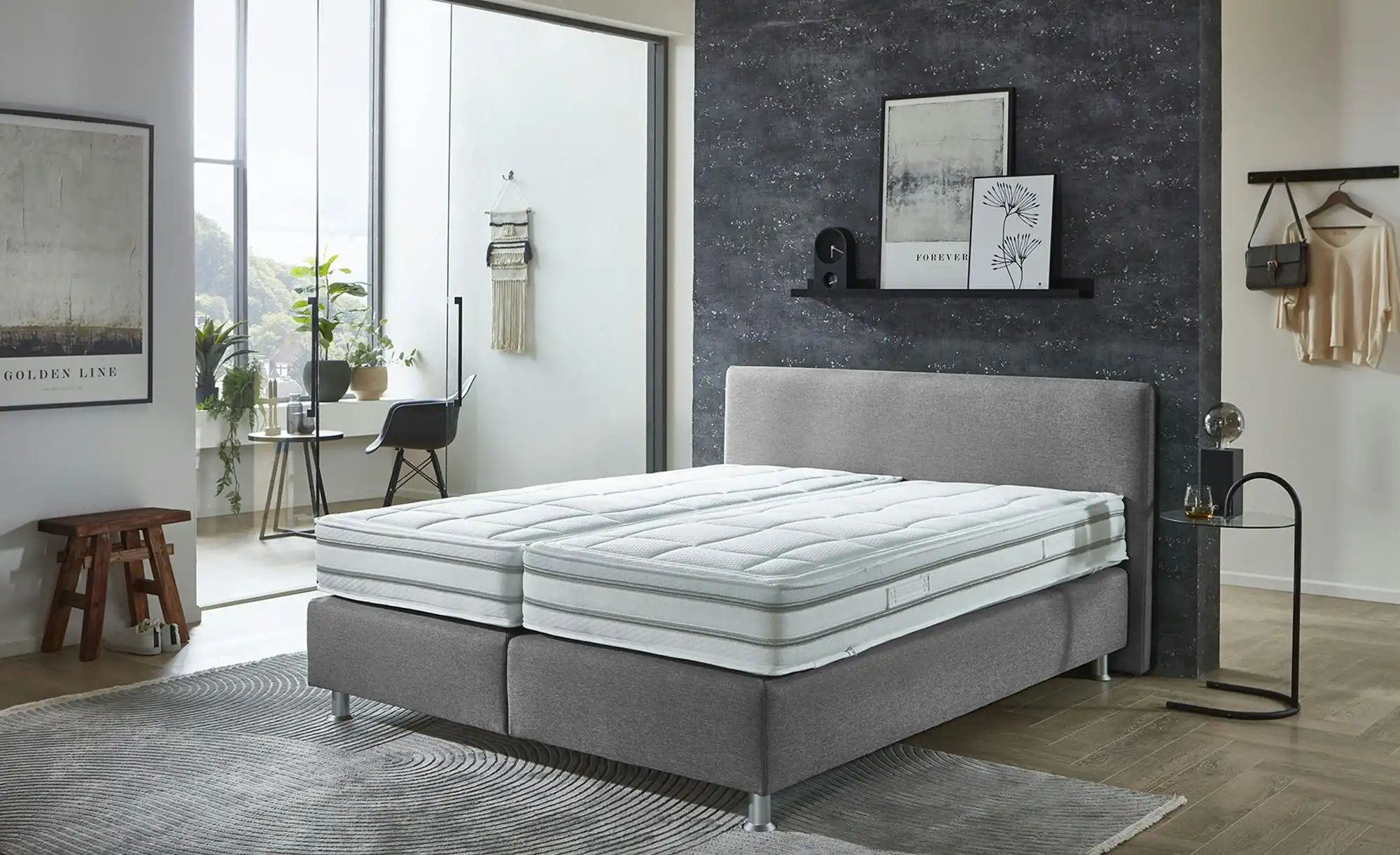 Thumbnail - vanDoorn Boxspringbett Wendematratze Flexline 2.0 ¦ grau ¦ Maße (cm): B: 173 H: 95 Betten > Boxspringbetten > Boxspringb...