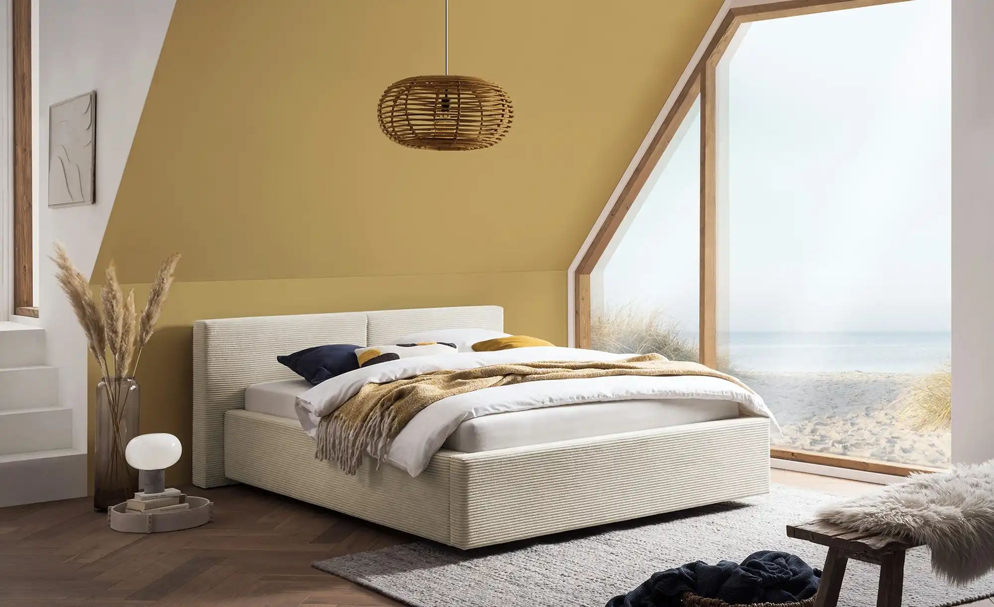 Polsterbett mit Bettkasten  Colville ¦ beige ¦ Maße (cm): B: 178 H: 82 Bett günstig online kaufen