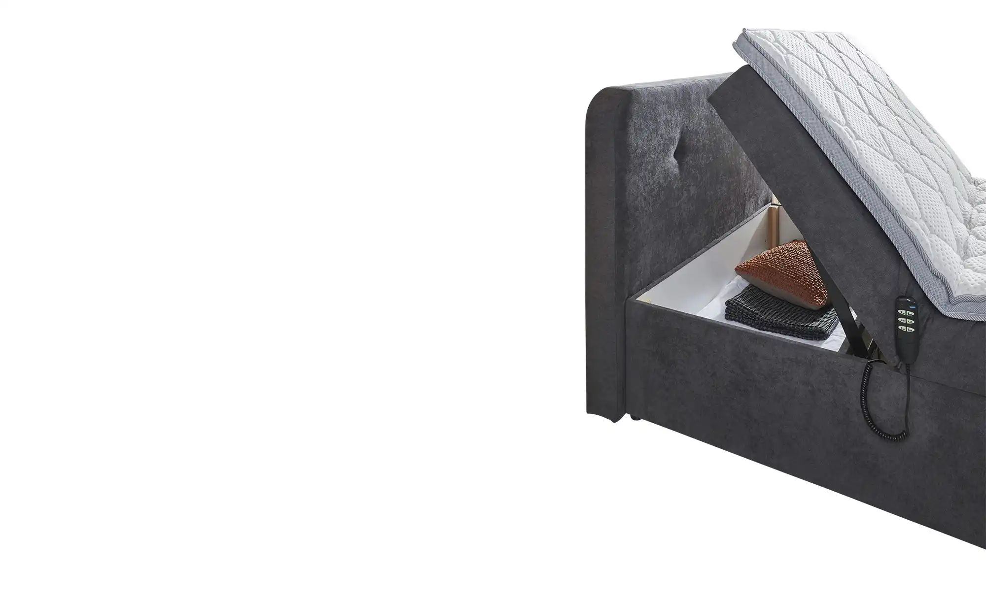 Thumbnail - Boxbett elektrisch mit Stauraum Rutland ¦ grau ¦ Maße (cm): B: 110 H: 104 Betten > Polsterbetten - Höffner