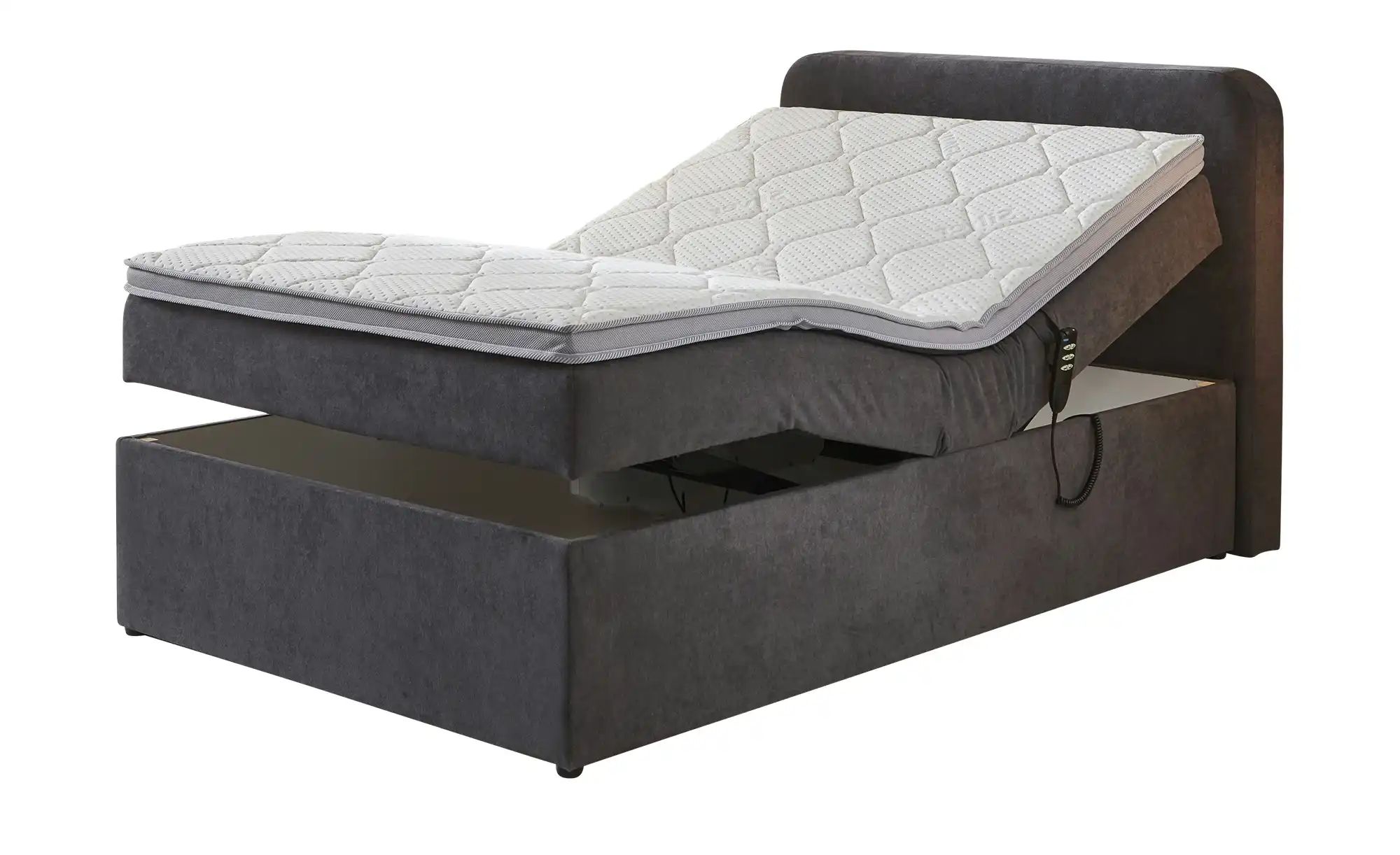 Thumbnail - Boxbett elektrisch mit Stauraum Rutland ¦ grau ¦ Maße (cm): B: 110 H: 104 Betten > Polsterbetten - Höffner