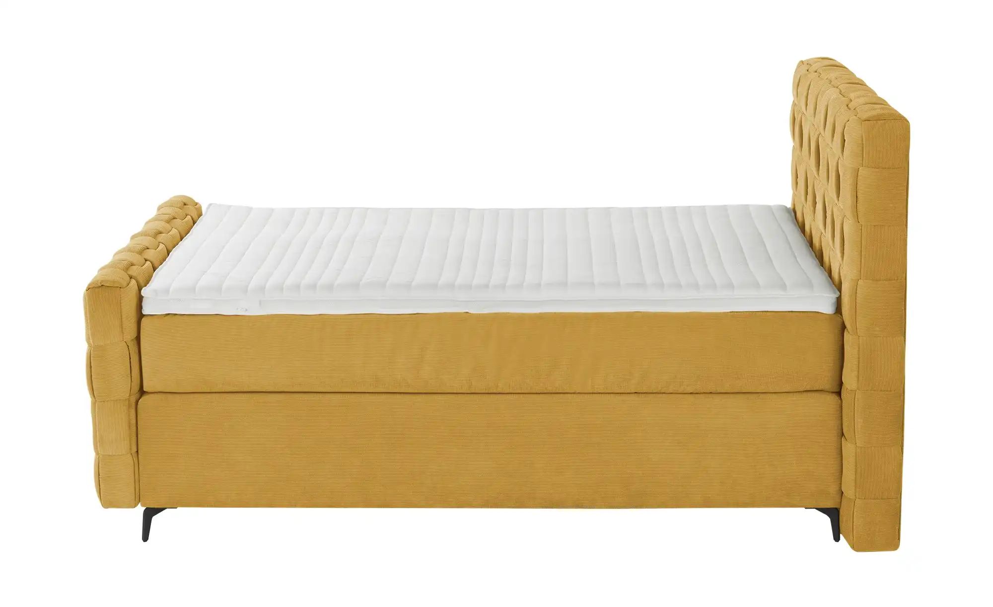 Wohnwert Boxspringbett  Tefla ¦ gelb ¦ Maße (cm): B: 202 H: 132,5 Betten > günstig online kaufen